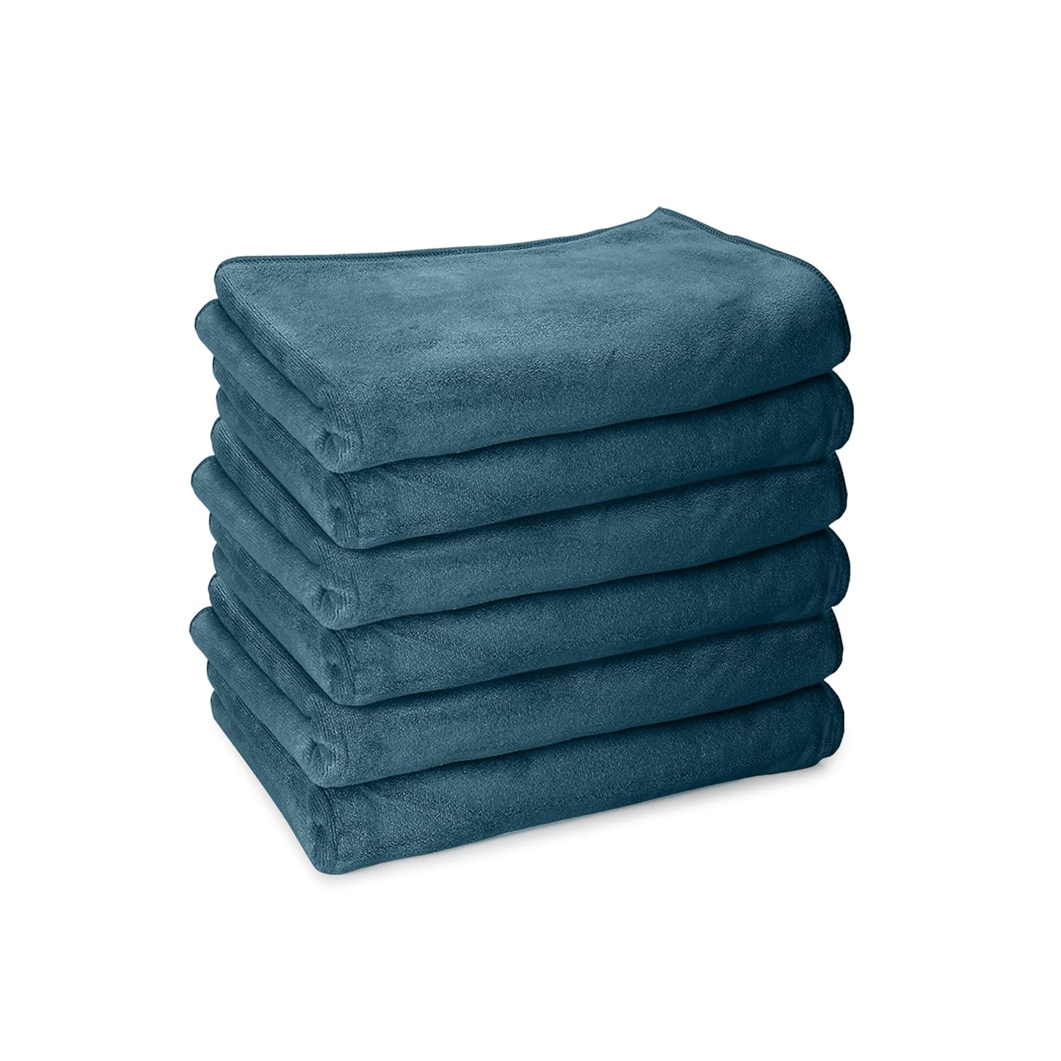 HOUSSE Microfiber Face Towels | Ultra Absorbent, Odour-Free, Quick Dry 450 GSM Face Towel for Home, Gym, Travel, Running and Personal Use | 30x30 cm | Set of 4 in One Colour (Indian Teal, Pack of 4)