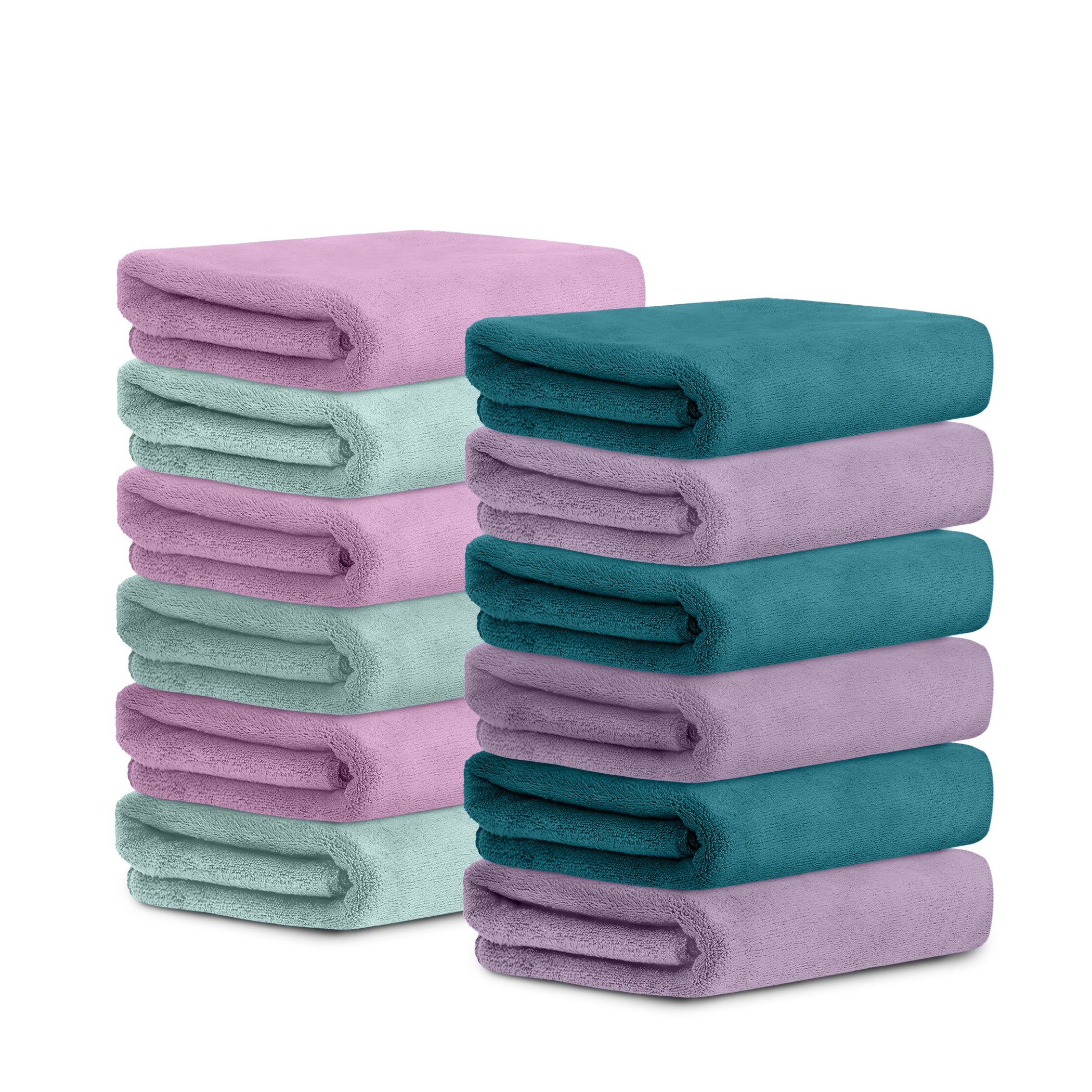 HOUSSE Microfiber Face Towel | Super Soft & Quick Absorbent |Multi Usage 30 x 30 cm, 450 GSM | for All Ages | (Set of 4,and 6)