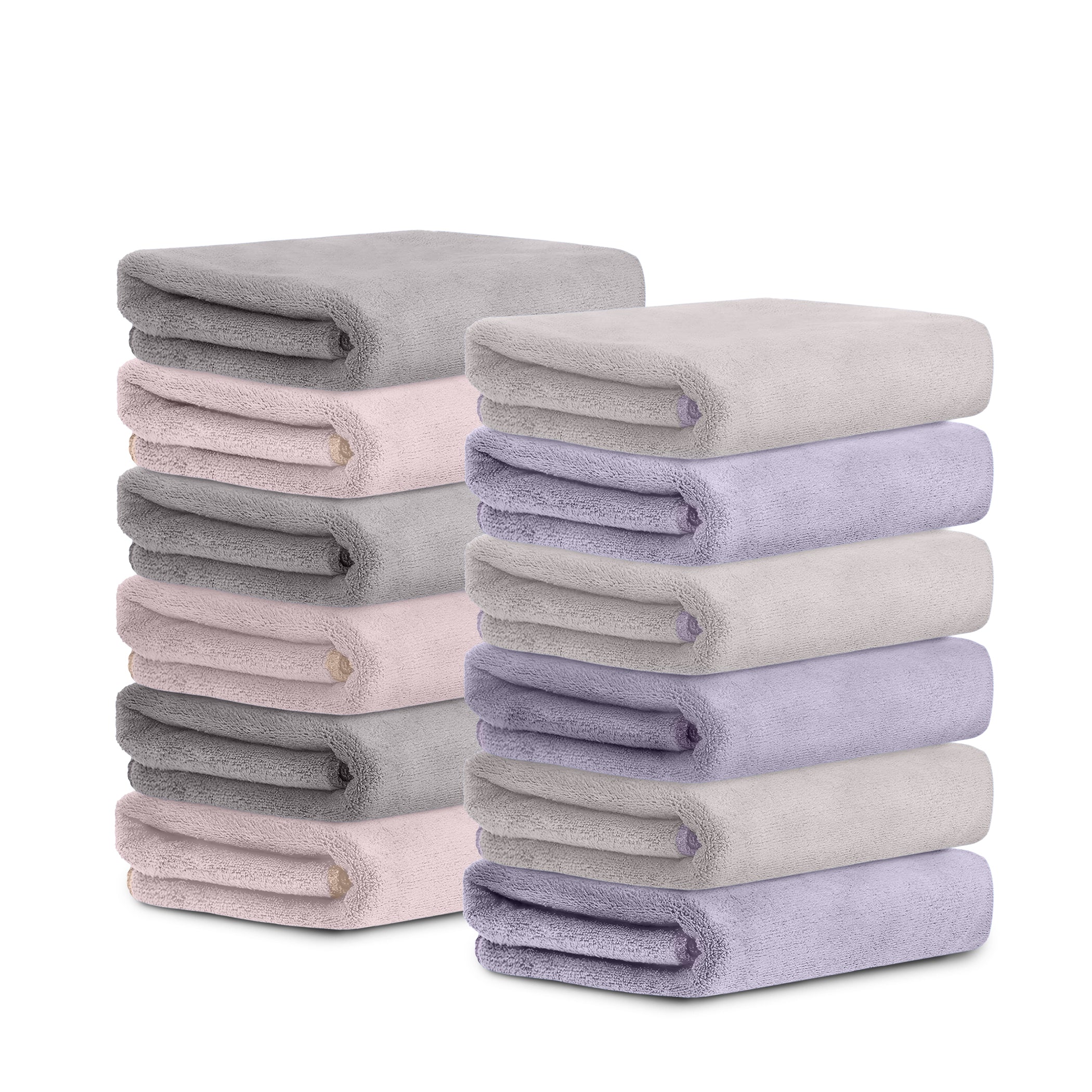 HOUSSE Microfiber Face Towel | Super Soft & Quick Absorbent |Multi Usage 30 x 30 cm, 450 GSM | for All Ages | (Set of 4,and 6)