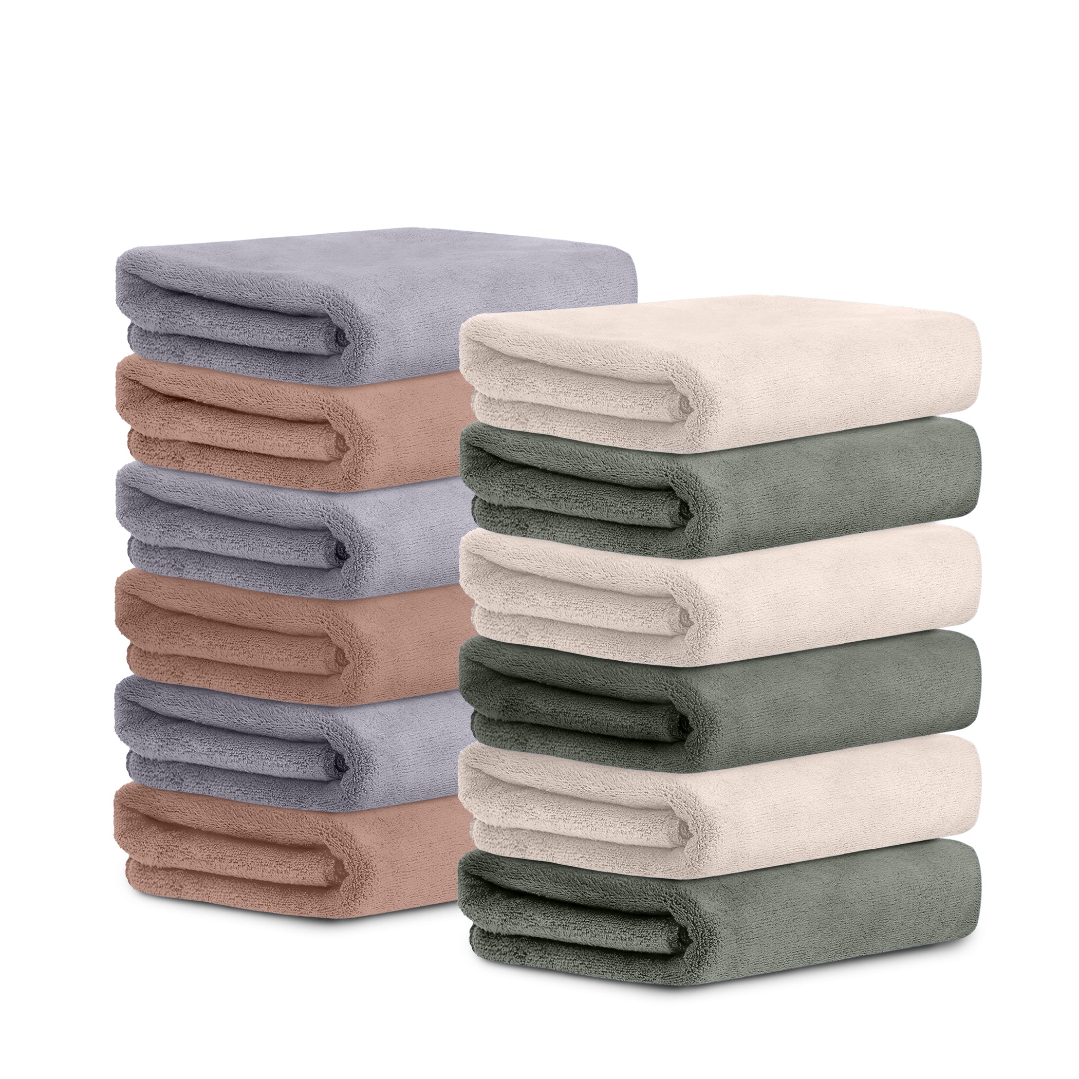 HOUSSE Microfiber Face Towel | Super Soft & Quick Absorbent |Multi Usage 30 x 30 cm, 450 GSM | for All Ages | (Set of 4,and 6)