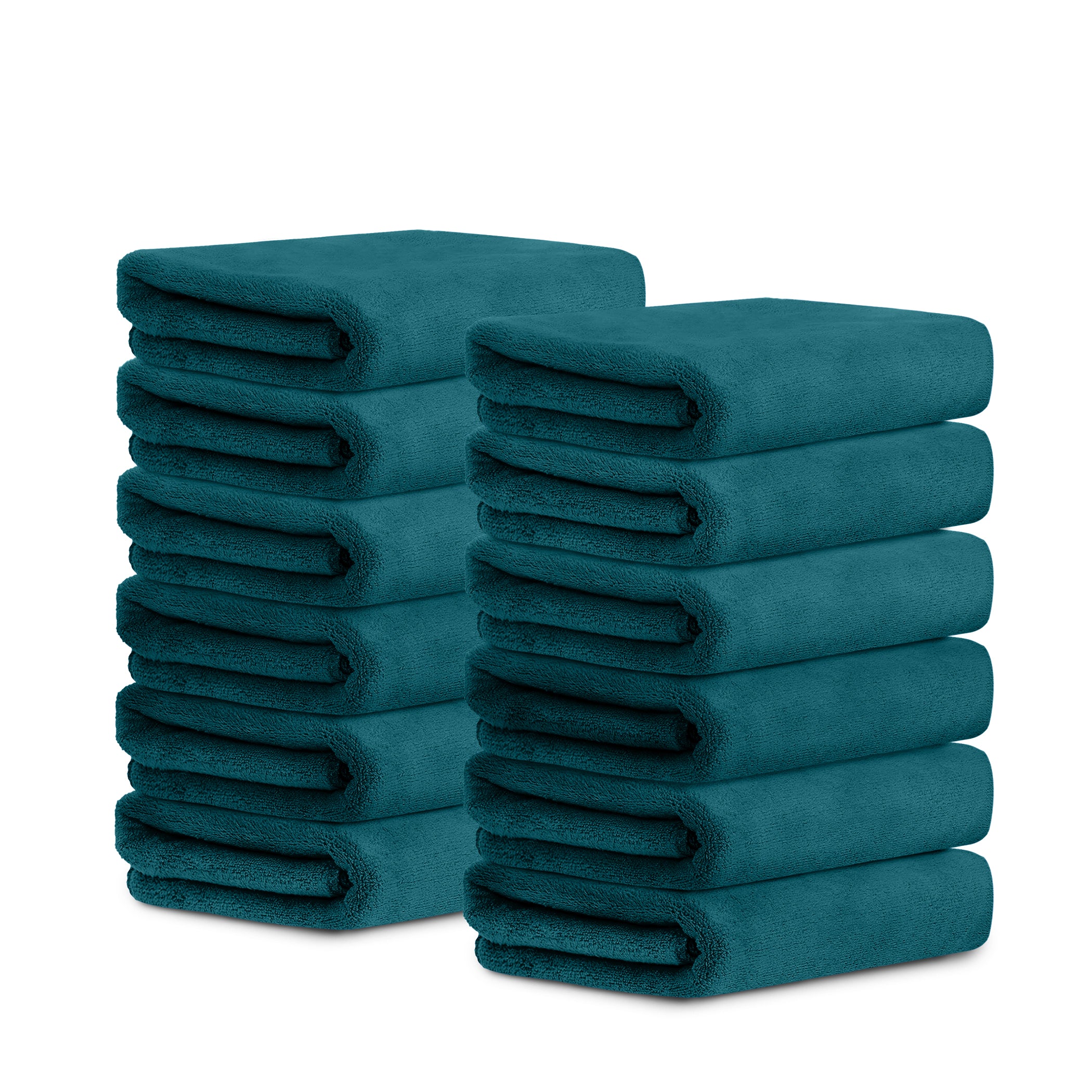 HOUSSE Microfiber Face Towels | Ultra Absorbent, Odour-Free, Quick Dry 450 GSM Face Towel for Home, Gym, Travel, Running and Personal Use | 30x30 cm | Set of 4 in One Colour (Indian Teal, Pack of 4)