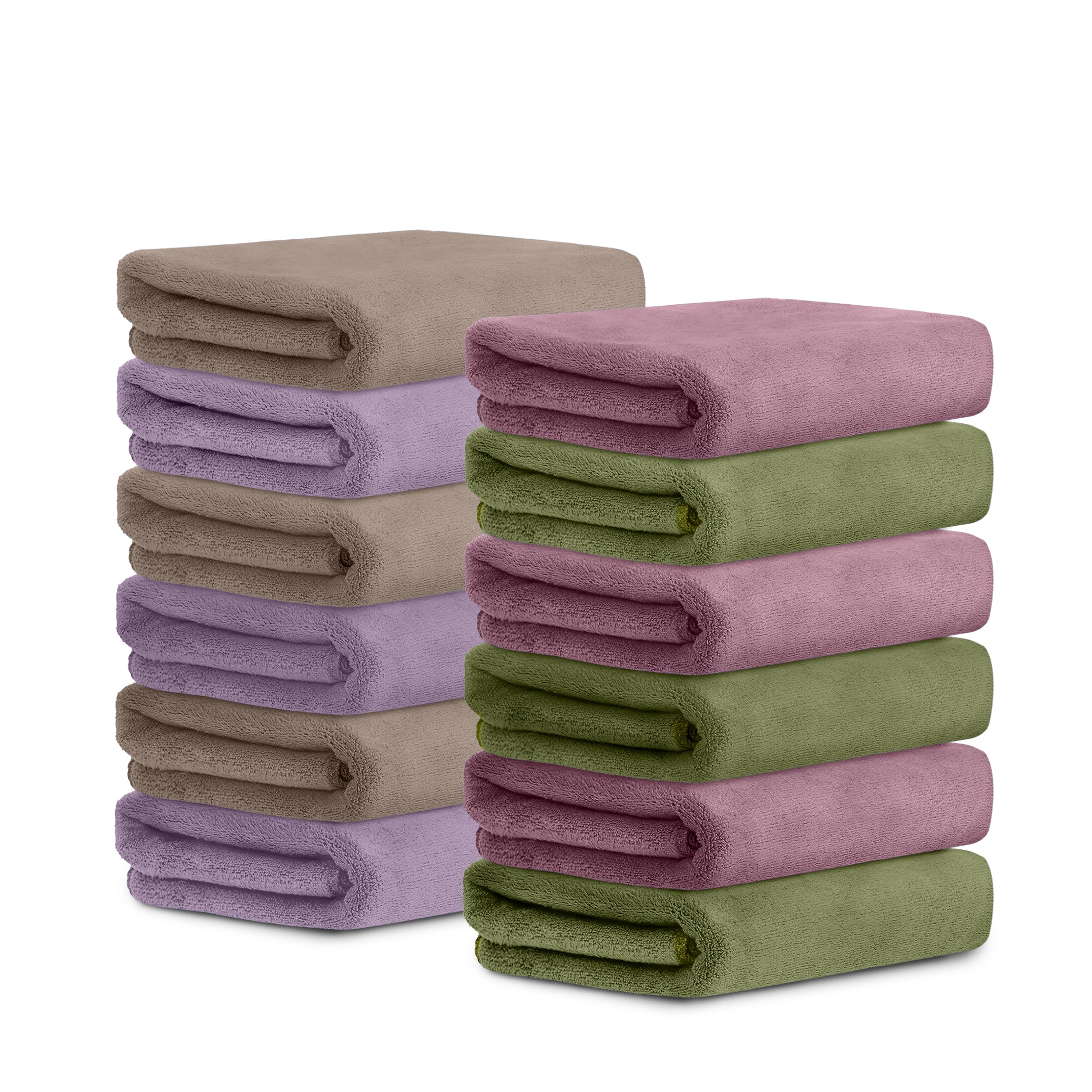 HOUSSE Microfiber Face Towel | Super Soft & Quick Absorbent |Multi Usage 30 x 30 cm, 450 GSM | for All Ages | (Set of 4,and 6)