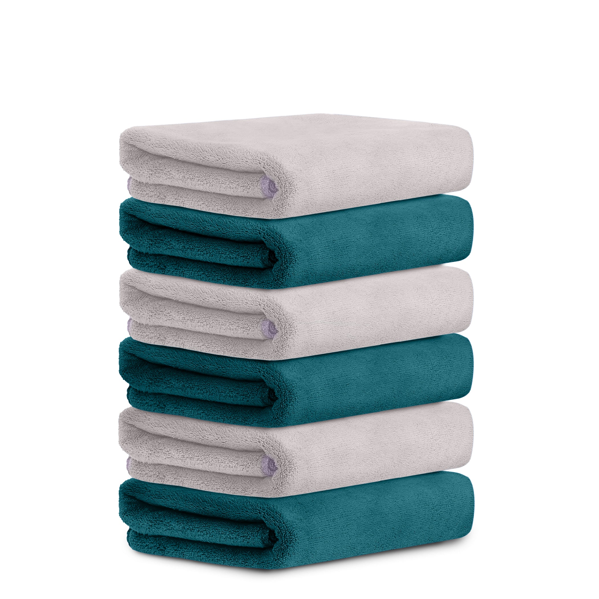 HOUSSE Microfiber Face Towel | Super Soft & Quick Absorbent |Multi Usage 30 x 30 cm, 450 GSM | for All Ages | (Set of 4,and 6)