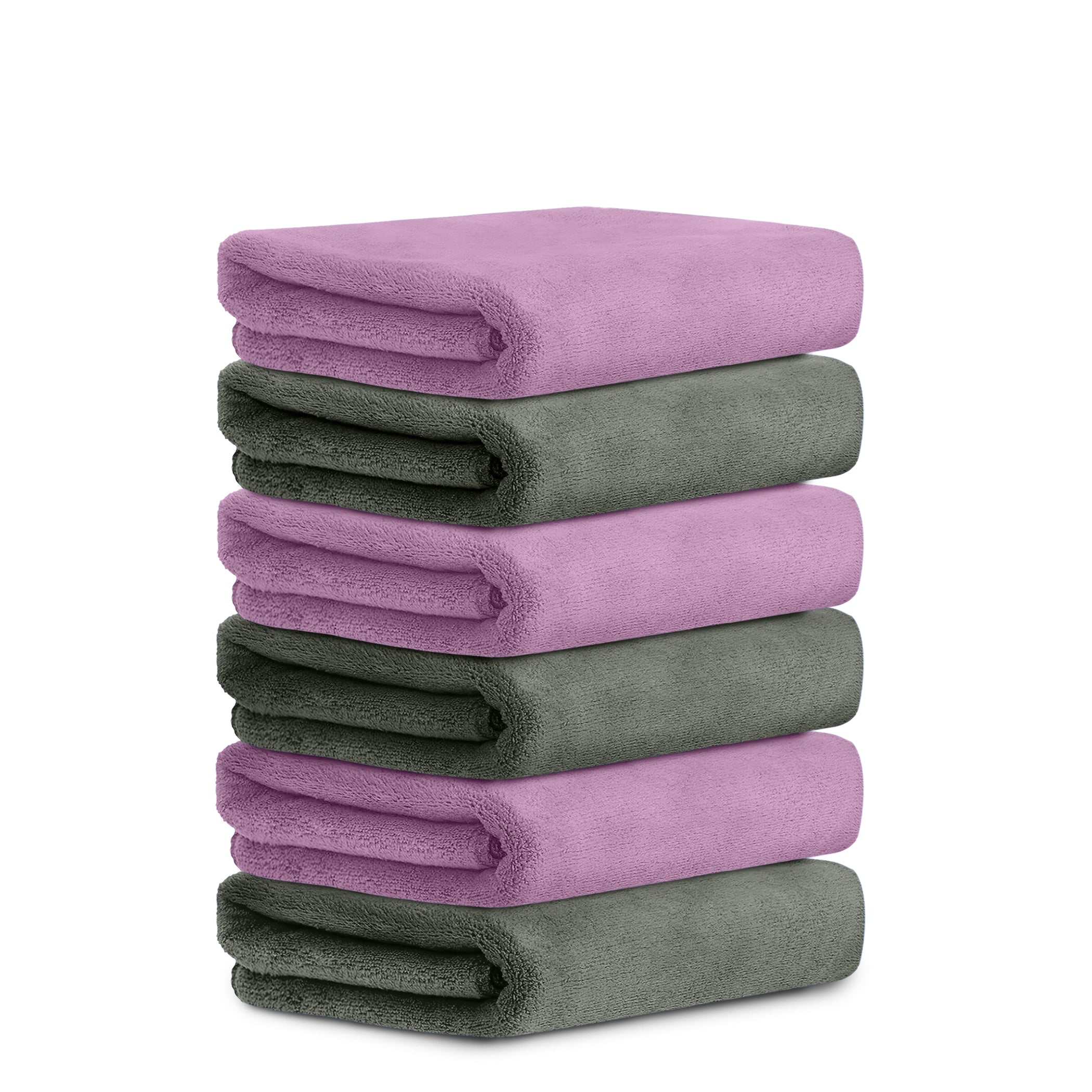 HOUSSE Microfiber Face Towel | Super Soft & Quick Absorbent |Multi Usage 30 x 30 cm, 450 GSM | for All Ages | (Set of 4,and 6)