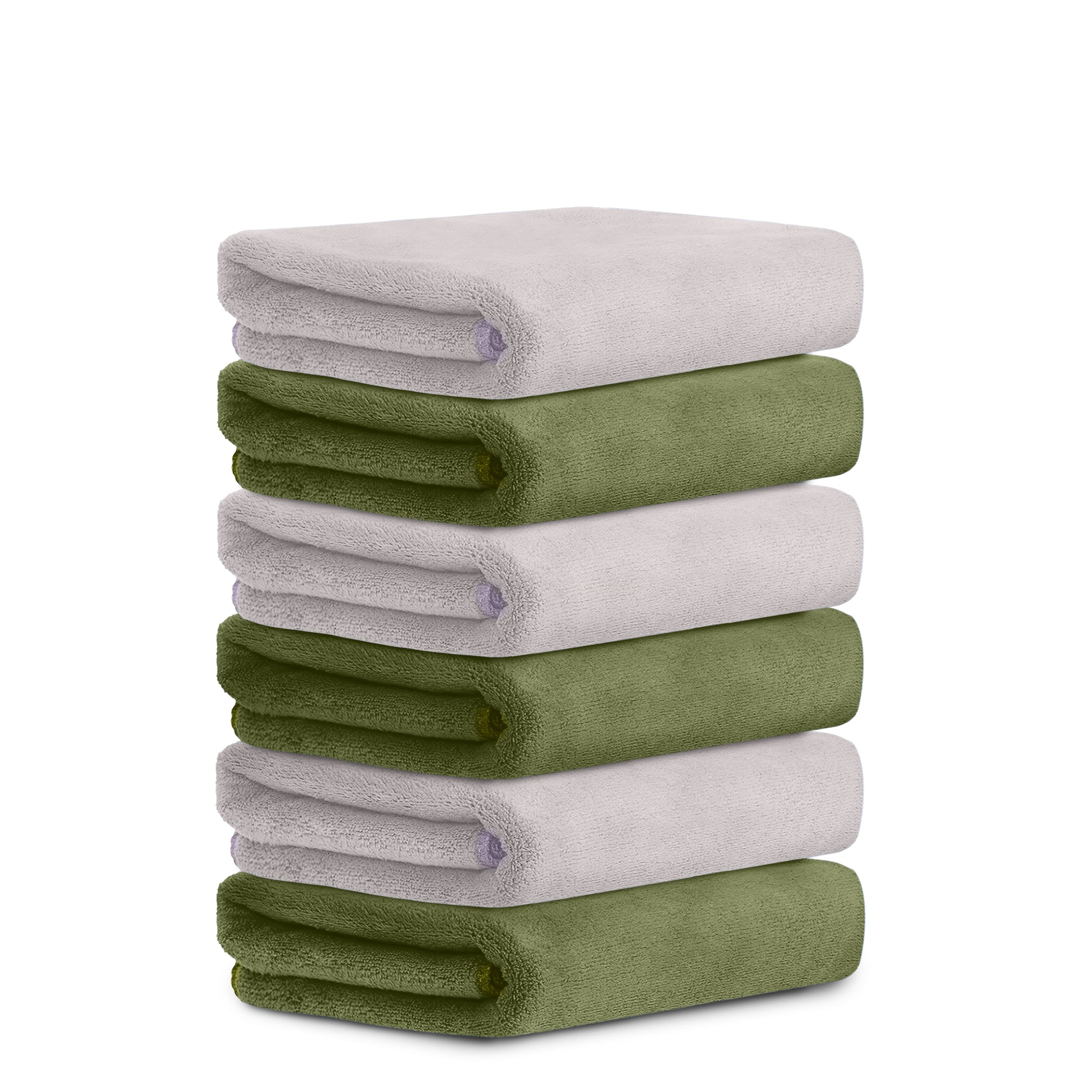 HOUSSE Microfiber Face Towel | Super Soft & Quick Absorbent |Multi Usage 30 x 30 cm, 450 GSM | for All Ages | (Set of 4,and 6)