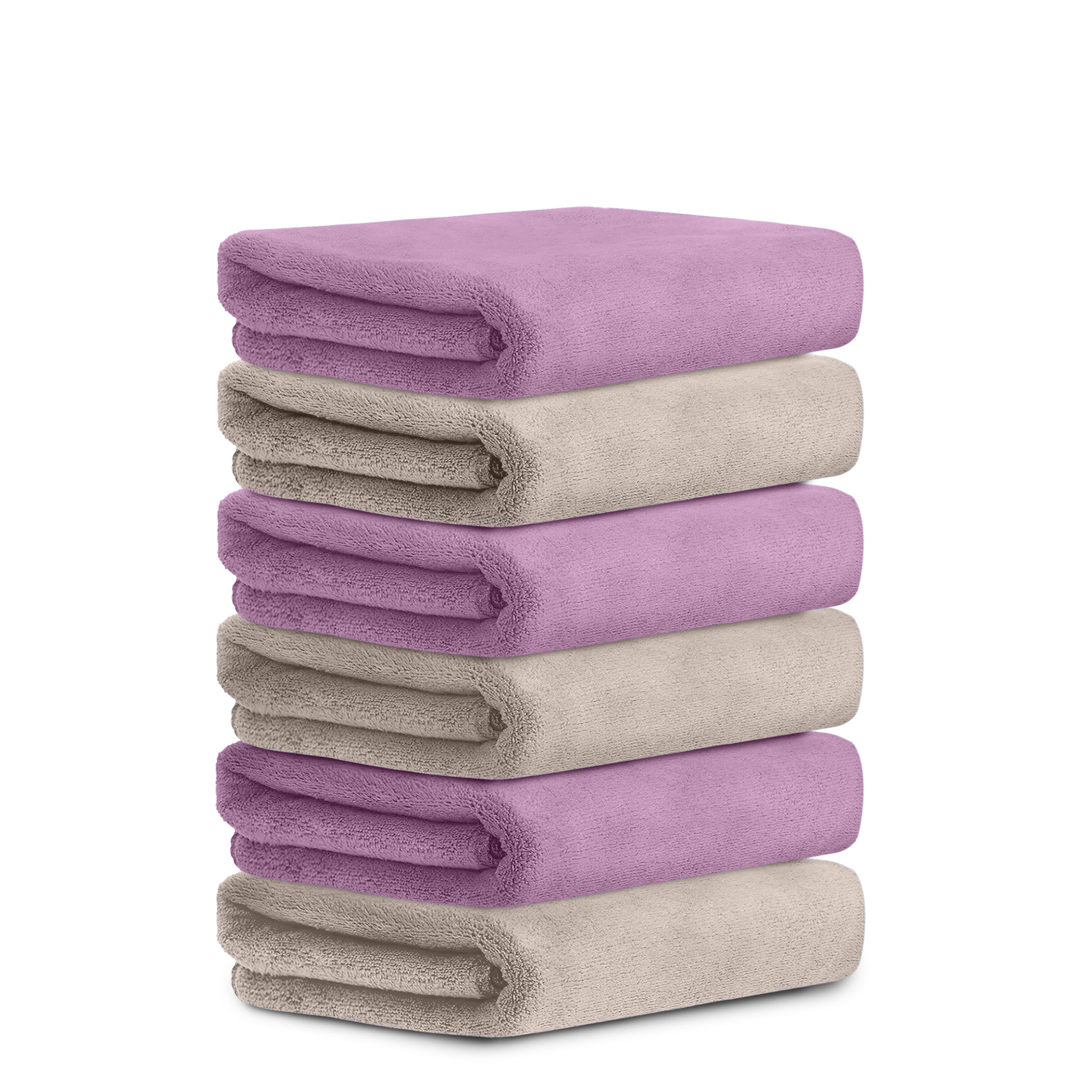 HOUSSE Microfiber Face Towel | Super Soft & Quick Absorbent |Multi Usage 30 x 30 cm, 450 GSM | for All Ages | (Set of 4,and 6)