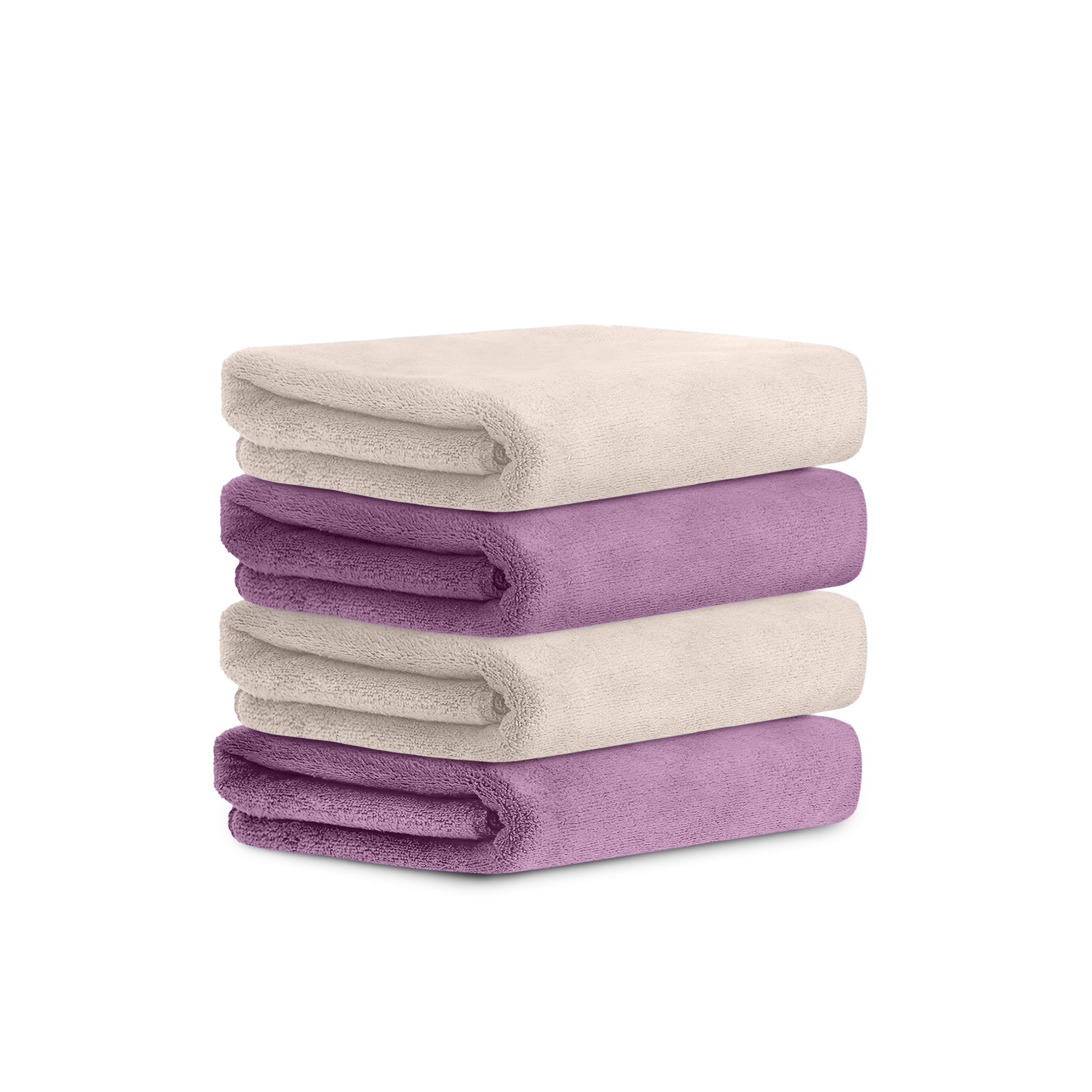 HOUSSE Microfiber Face Towel | Super Soft & Quick Absorbent |Multi Usage 30 x 30 cm, 450 GSM | for All Ages | (Set of 4,and 6)