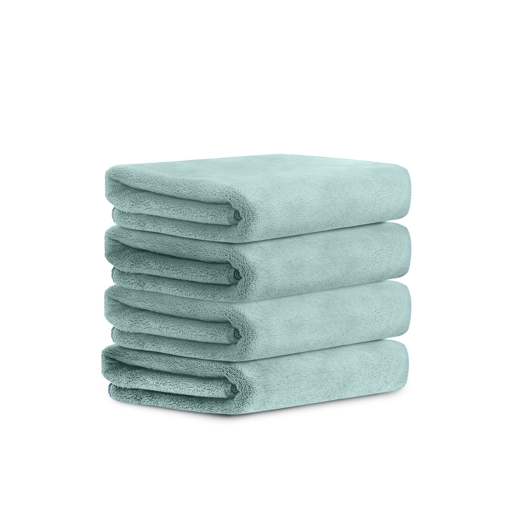 HOUSSE Microfiber Face Towels | Ultra Absorbent, Odour-Free, Quick Dry 450 GSM Face Towel for Home, Gym, Travel, Running and Personal Use | 30x30 cm | Set of 4 in One Colour (Indian Teal, Pack of 4)