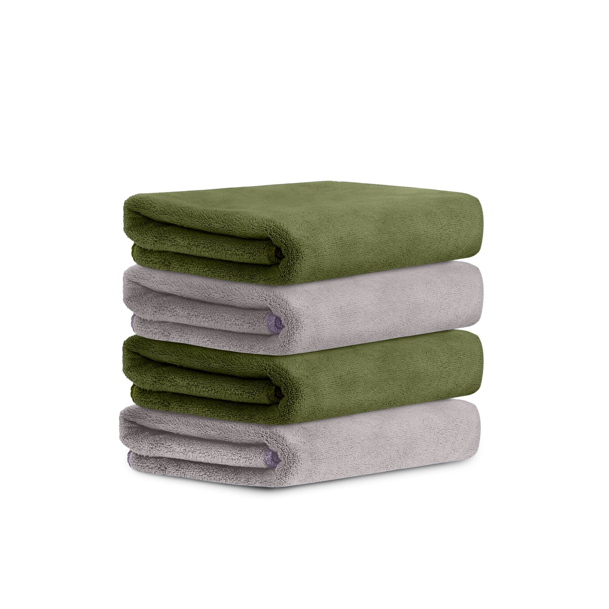 HOUSSE Microfiber Face Towel | Super Soft & Quick Absorbent |Multi Usage 30 x 30 cm, 450 GSM | for All Ages | (Set of 4,and 6)
