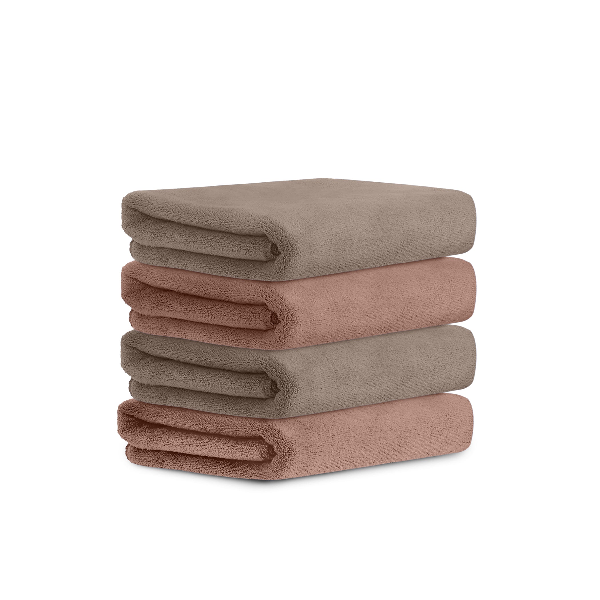 HOUSSE Microfiber Face Towel | Super Soft & Quick Absorbent |Multi Usage 30 x 30 cm, 450 GSM | for All Ages | (Set of 4,and 6)