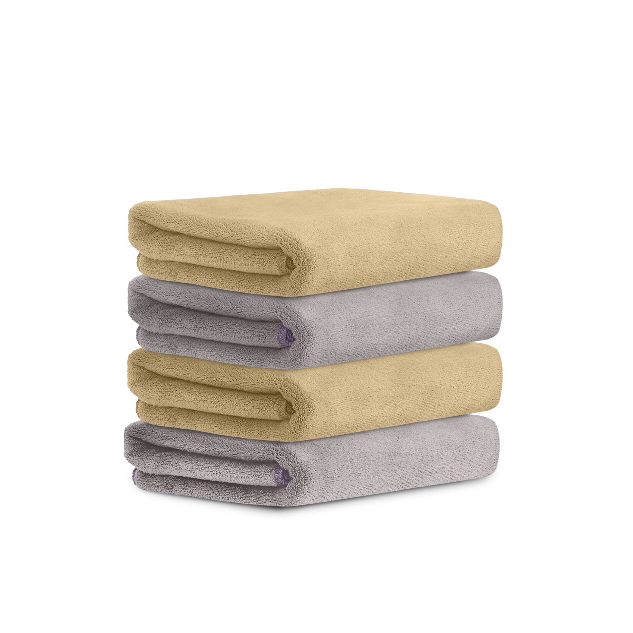HOUSSE Microfiber Face Towel | Super Soft & Quick Absorbent |Multi Usage 30 x 30 cm, 450 GSM | for All Ages | (Set of 4,and 6)