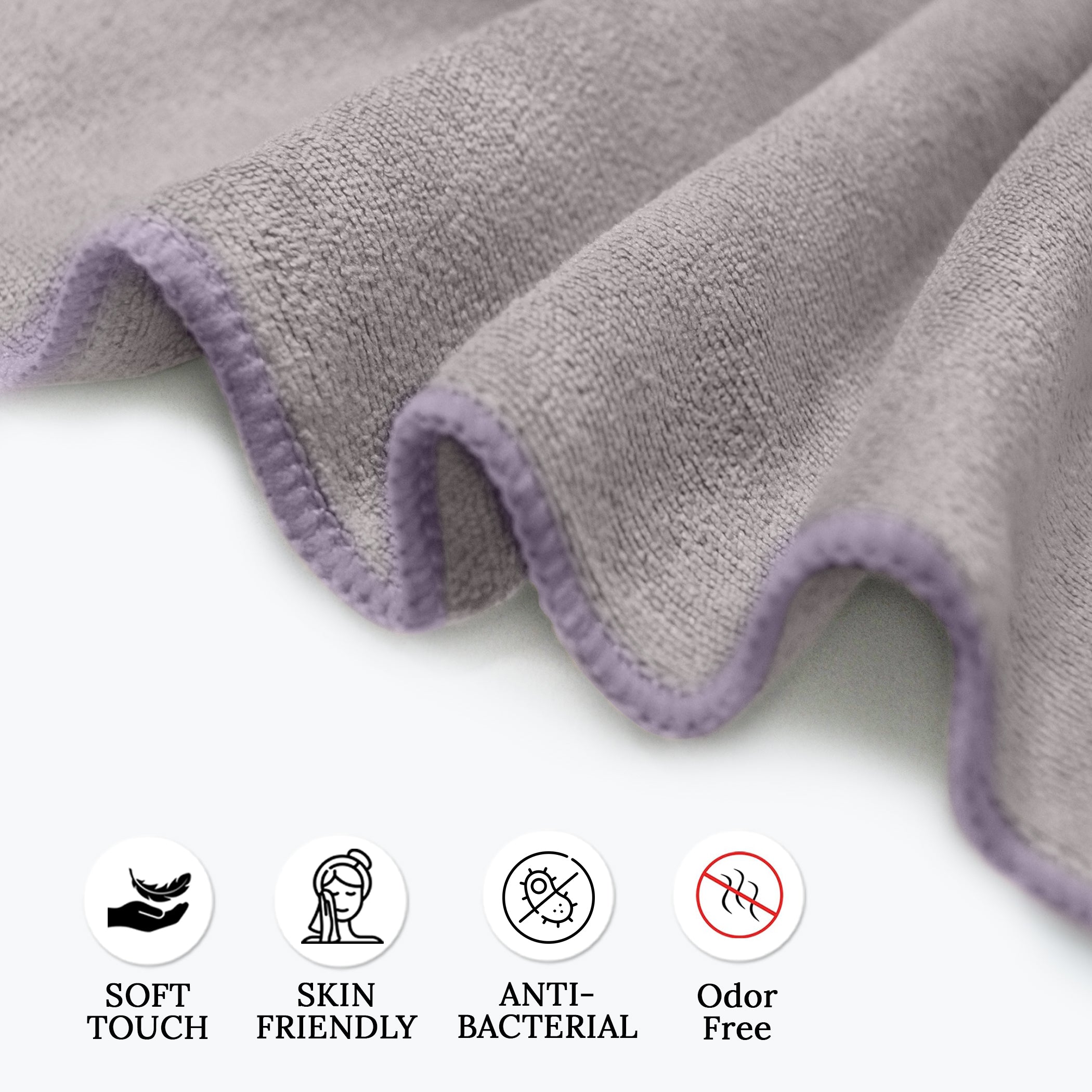 HOUSSE Microfiber Face Towel | Super Soft & Quick Absorbent |Multi Usage 30 x 30 cm, 450 GSM | for All Ages | (Set of 4,and 6)