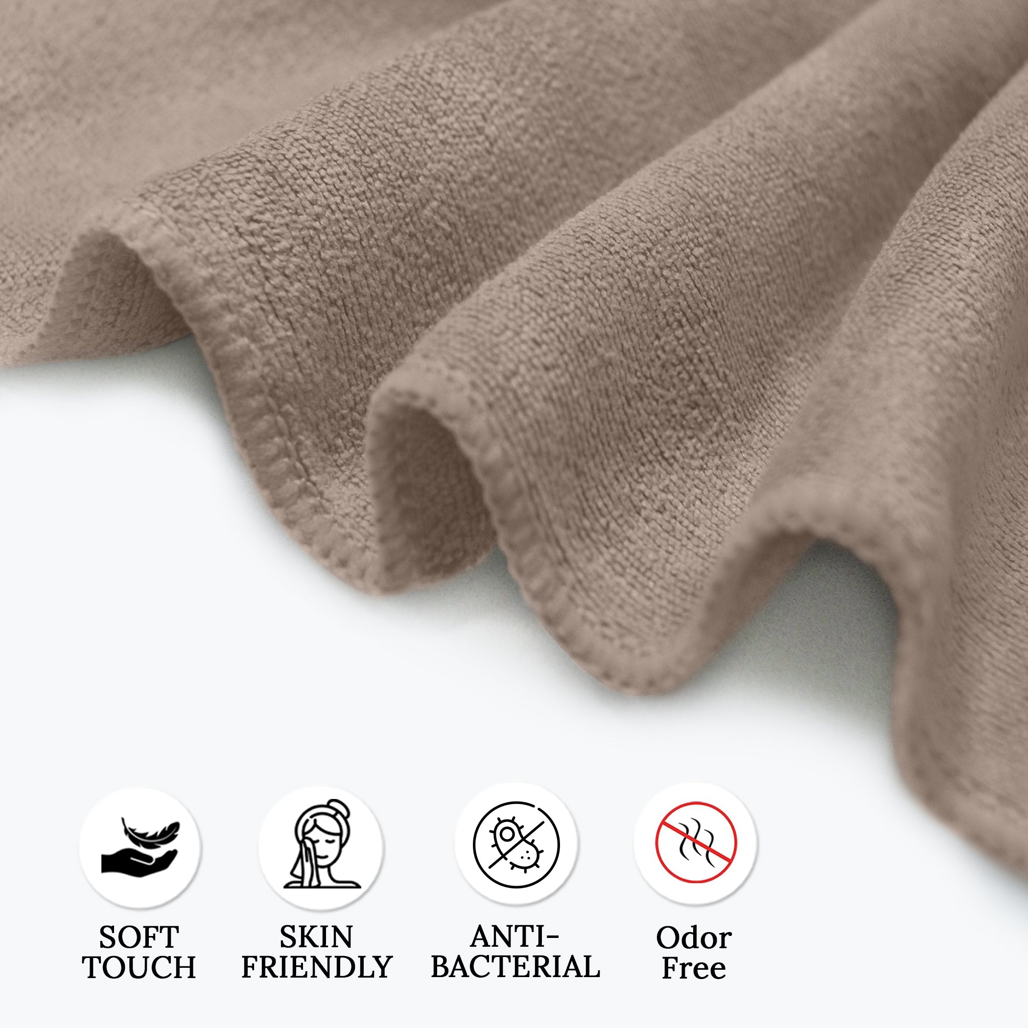 HOUSSE Microfiber Face Towel | Super Soft & Quick Absorbent |Multi Usage 30 x 30 cm, 450 GSM | for All Ages | (Set of 4,and 6)