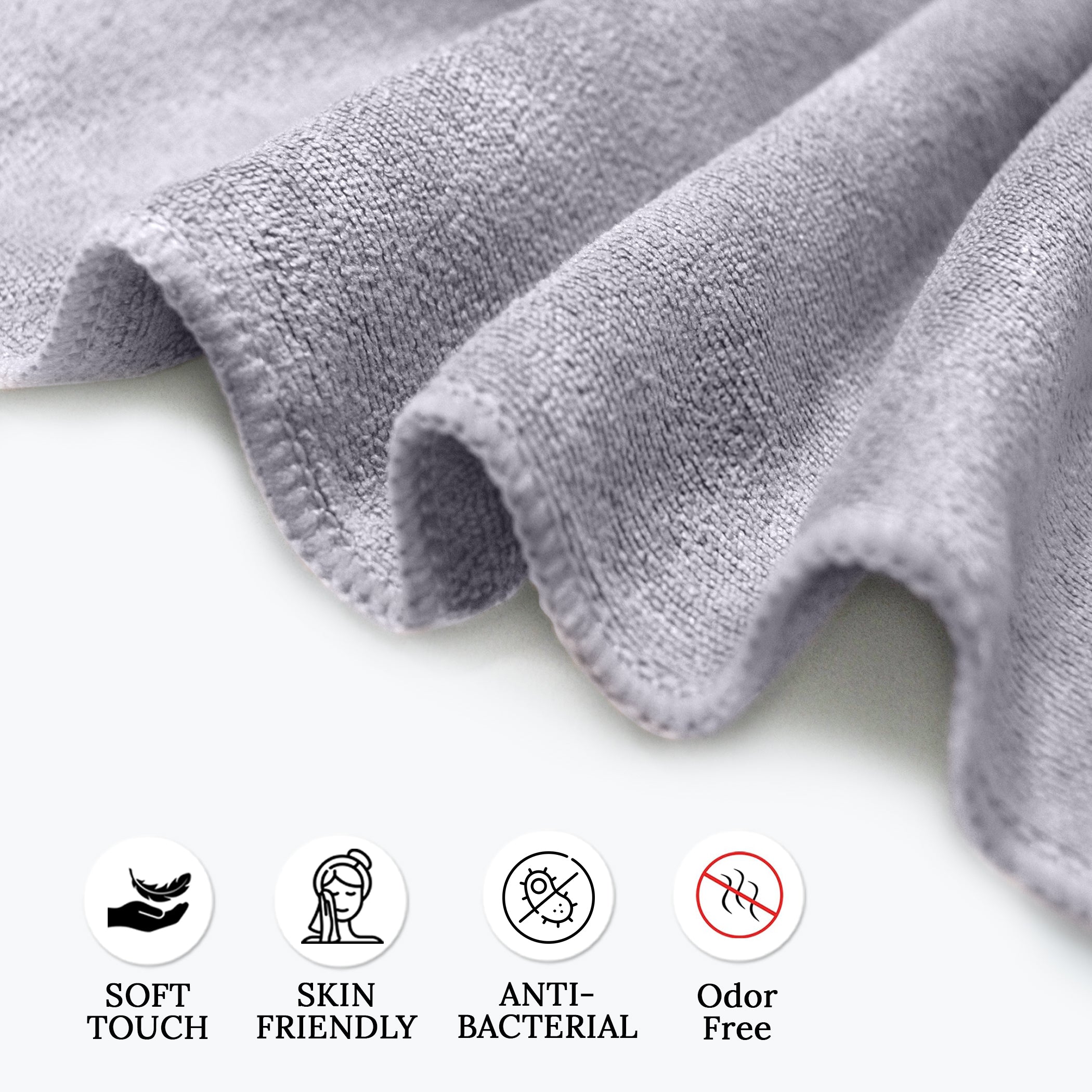 HOUSSE Microfiber Face Towel | Super Soft & Quick Absorbent |Multi Usage 30 x 30 cm, 450 GSM | for All Ages | (Set of 4,and 6)