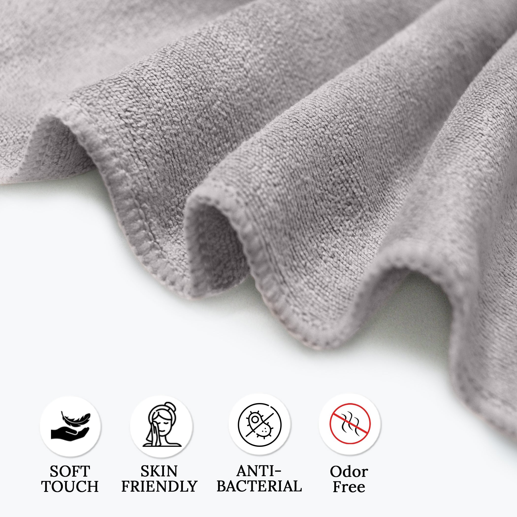 HOUSSE Microfiber Face Towel | Super Soft & Quick Absorbent |Multi Usage 30 x 30 cm, 450 GSM | for All Ages | (Set of 4,and 6)