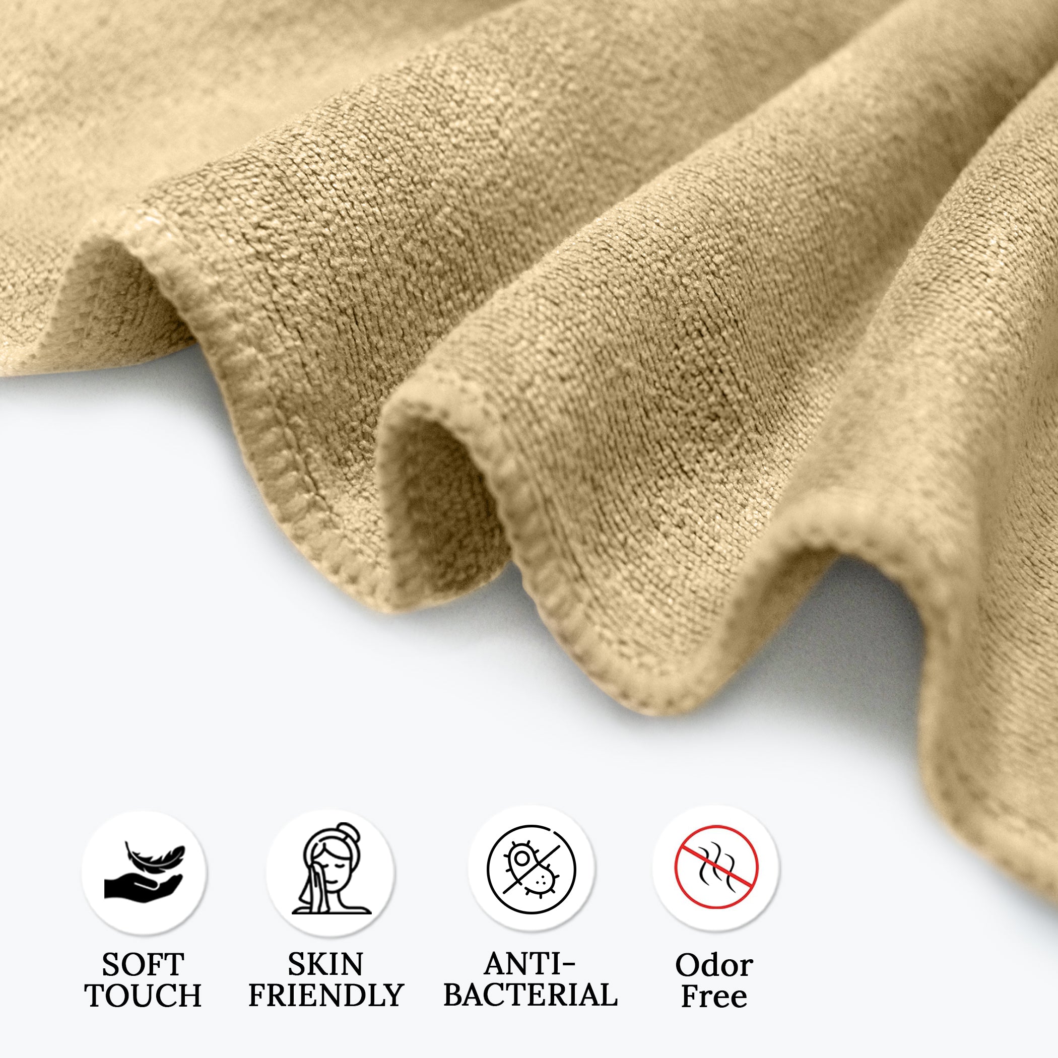 HOUSSE Microfiber Face Towel | Super Soft & Quick Absorbent |Multi Usage 30 x 30 cm, 450 GSM | for All Ages | (Set of 4,and 6)