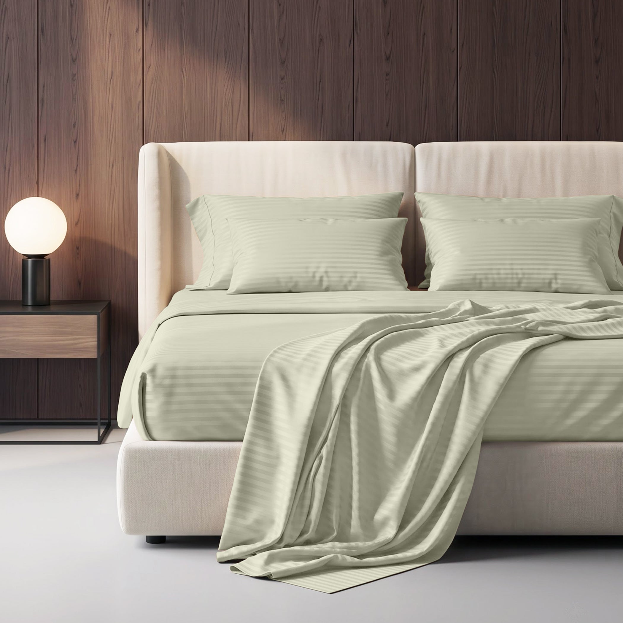 Stripe Glace 400 TC Cotton Bedsheet