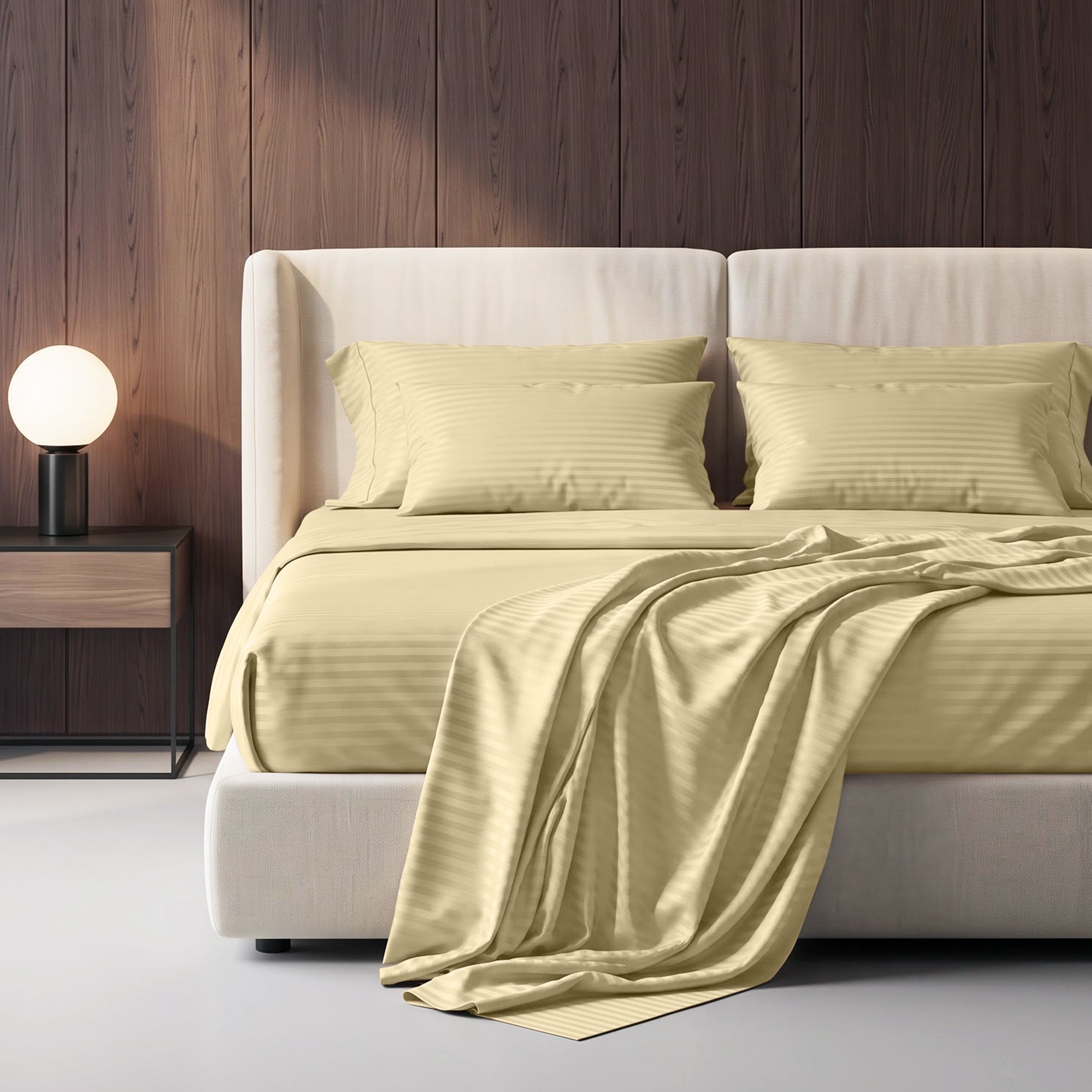 Stripe Glace 400 TC Cotton Bedsheet