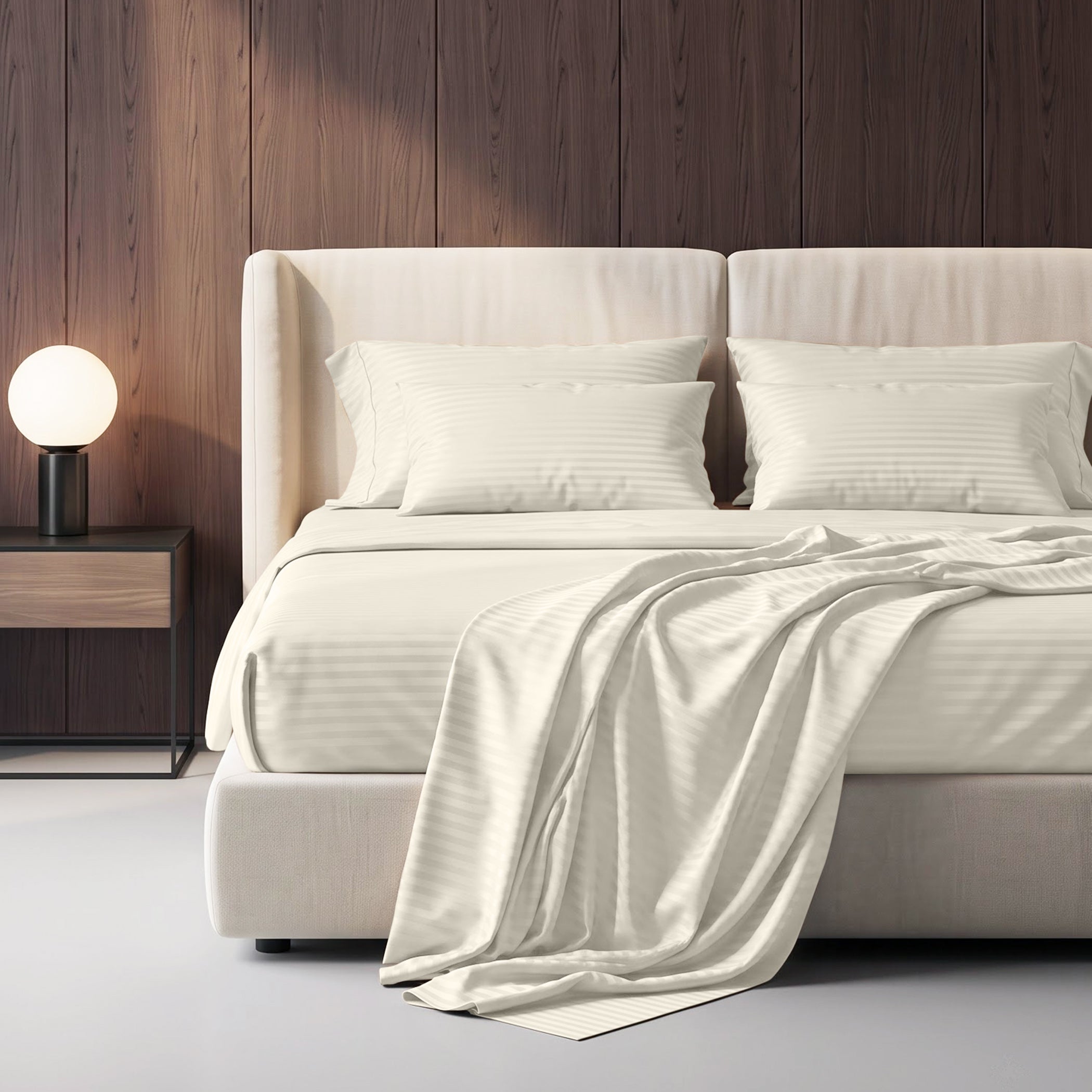 Stripe Glace 400 TC Cotton Bedsheet