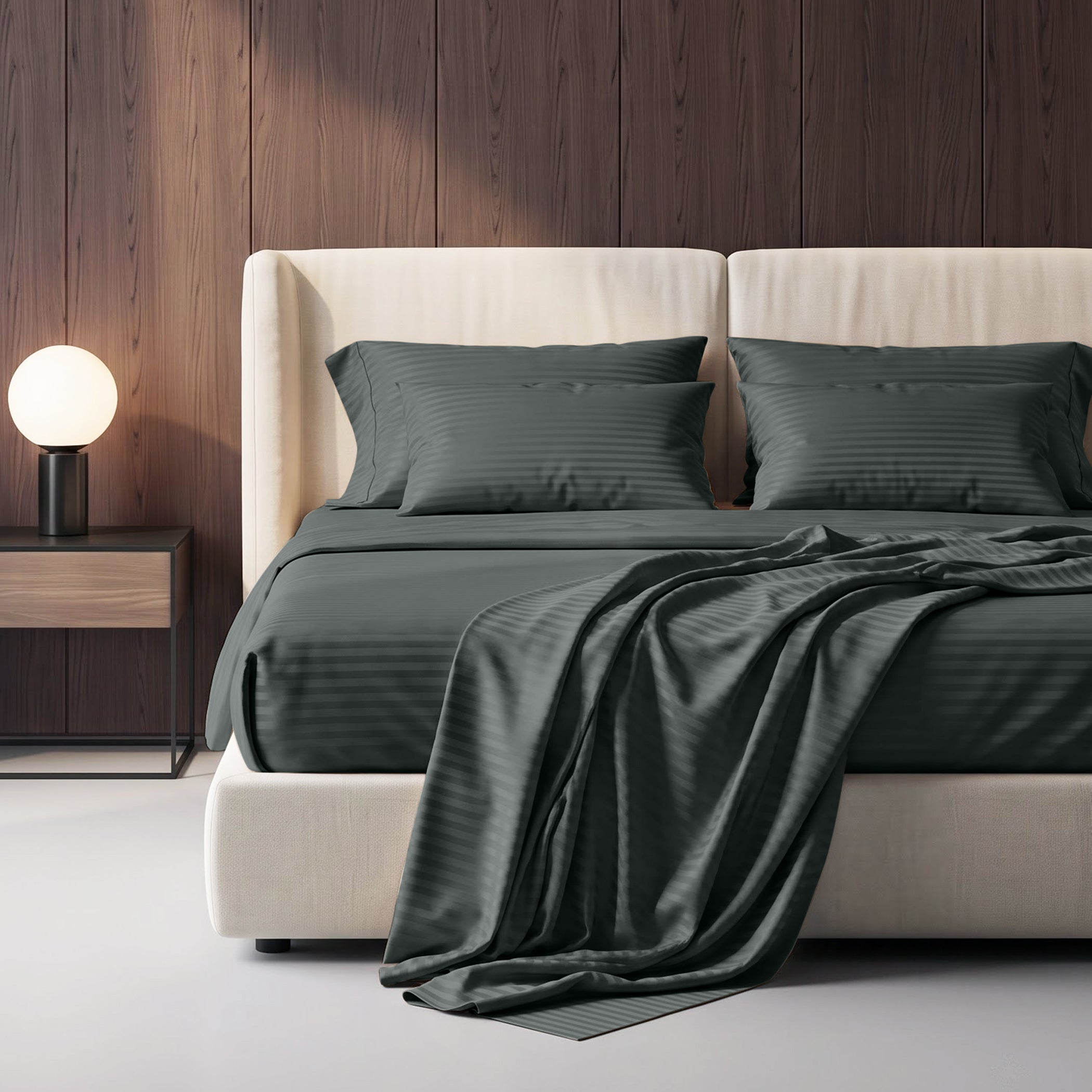 Stripe Glace 400 TC Cotton Bedsheet