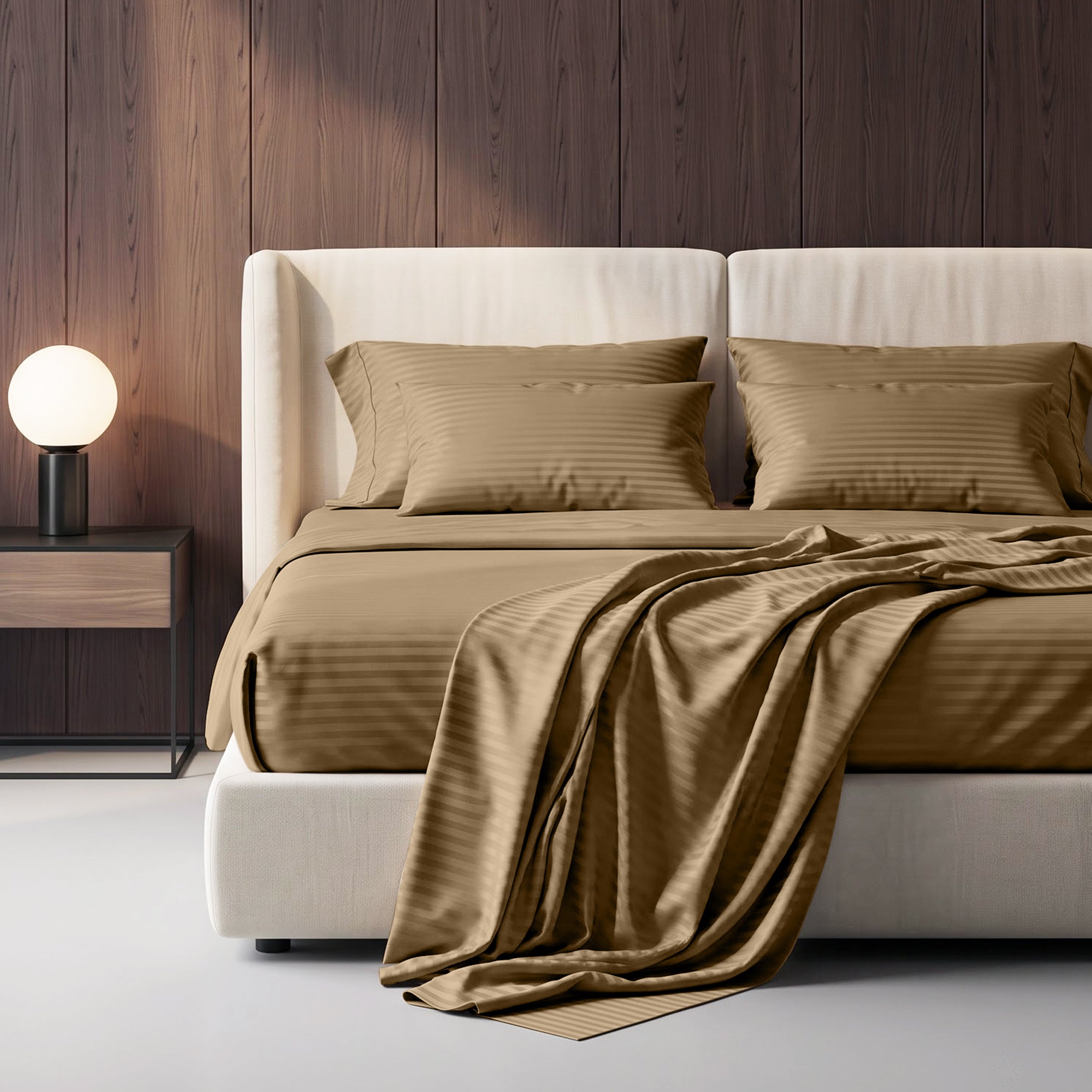 Stripe Glace 400 TC Cotton Bedsheet