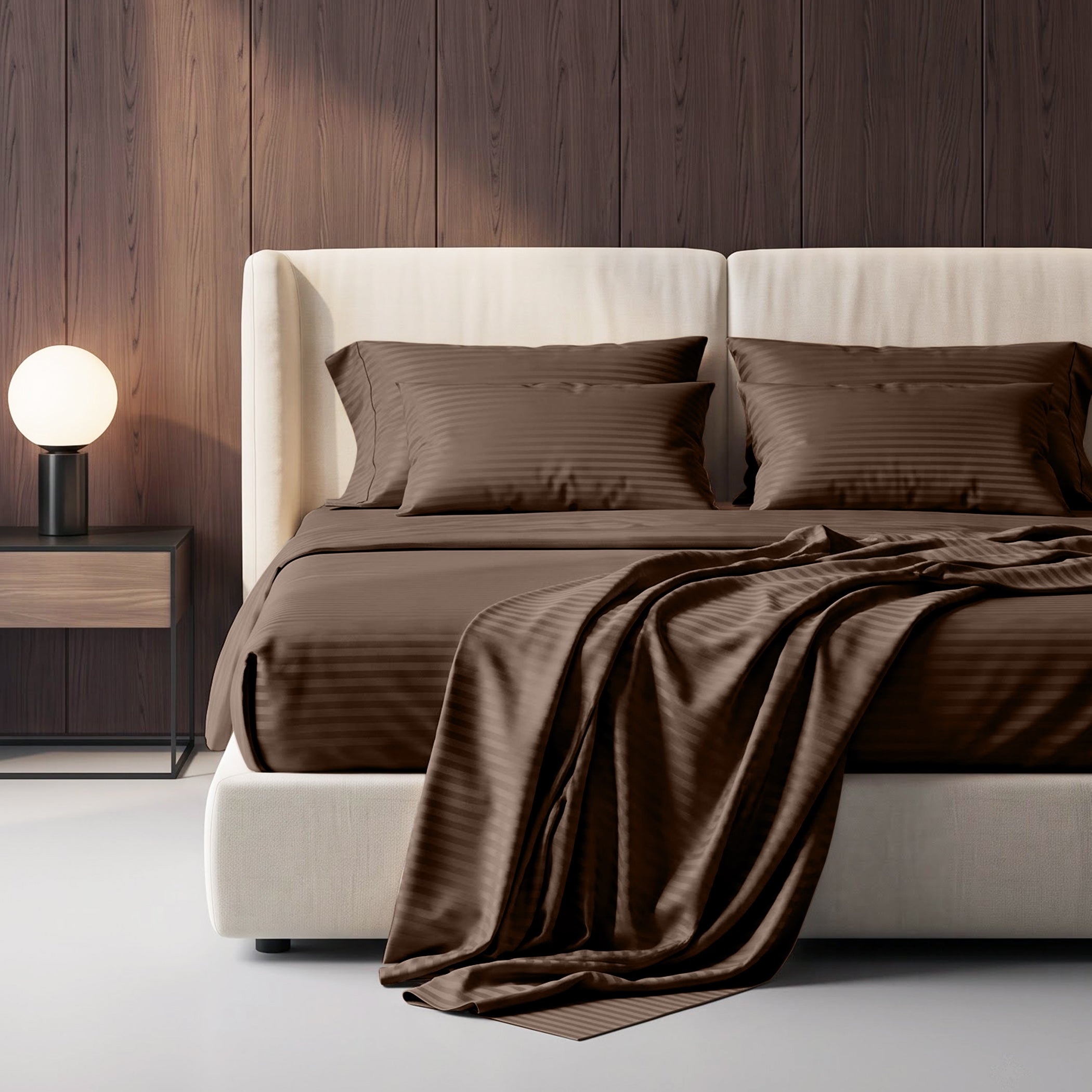 Stripe Glace 400 TC Cotton Bedsheet