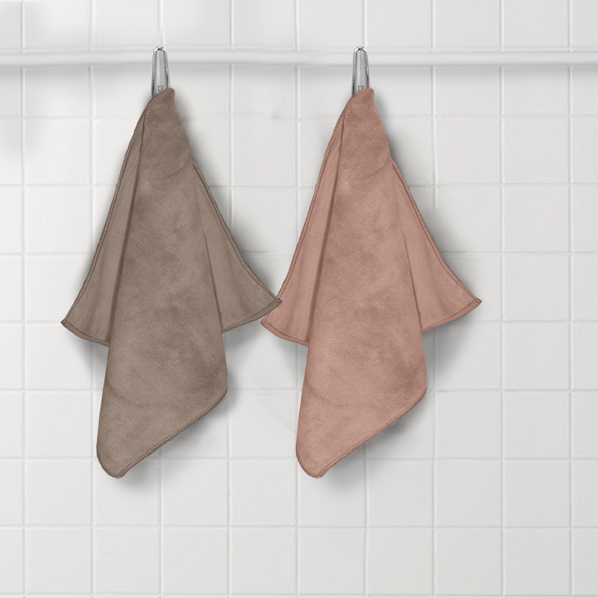 HOUSSE Microfiber Face Towel | Super Soft & Quick Absorbent |Multi Usage 30 x 30 cm, 450 GSM | for All Ages | (Set of 4,and 6)