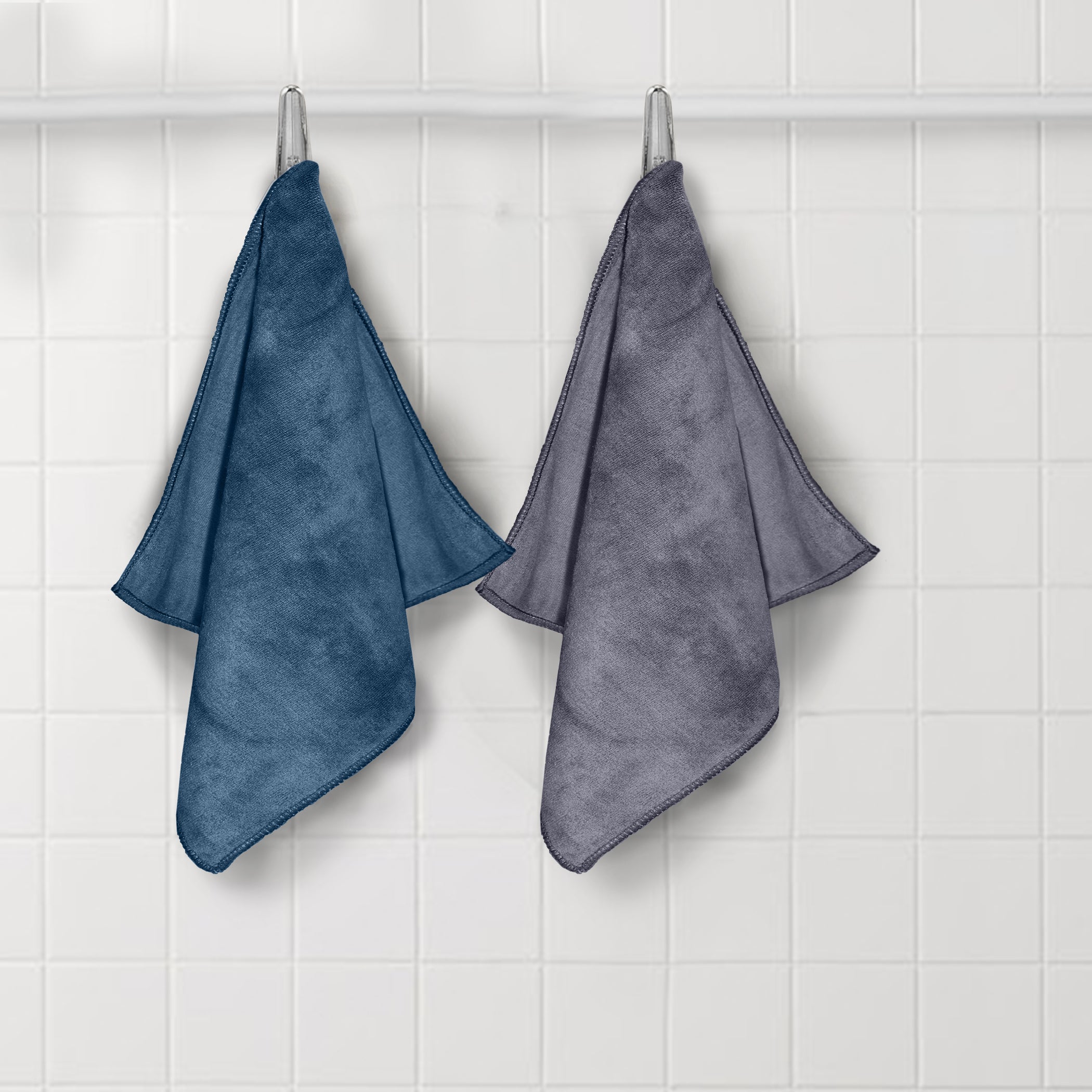 HOUSSE Microfiber Face Towel | Super Soft & Quick Absorbent |Multi Usage 30 x 30 cm, 450 GSM | for All Ages | (Set of 4,and 6)