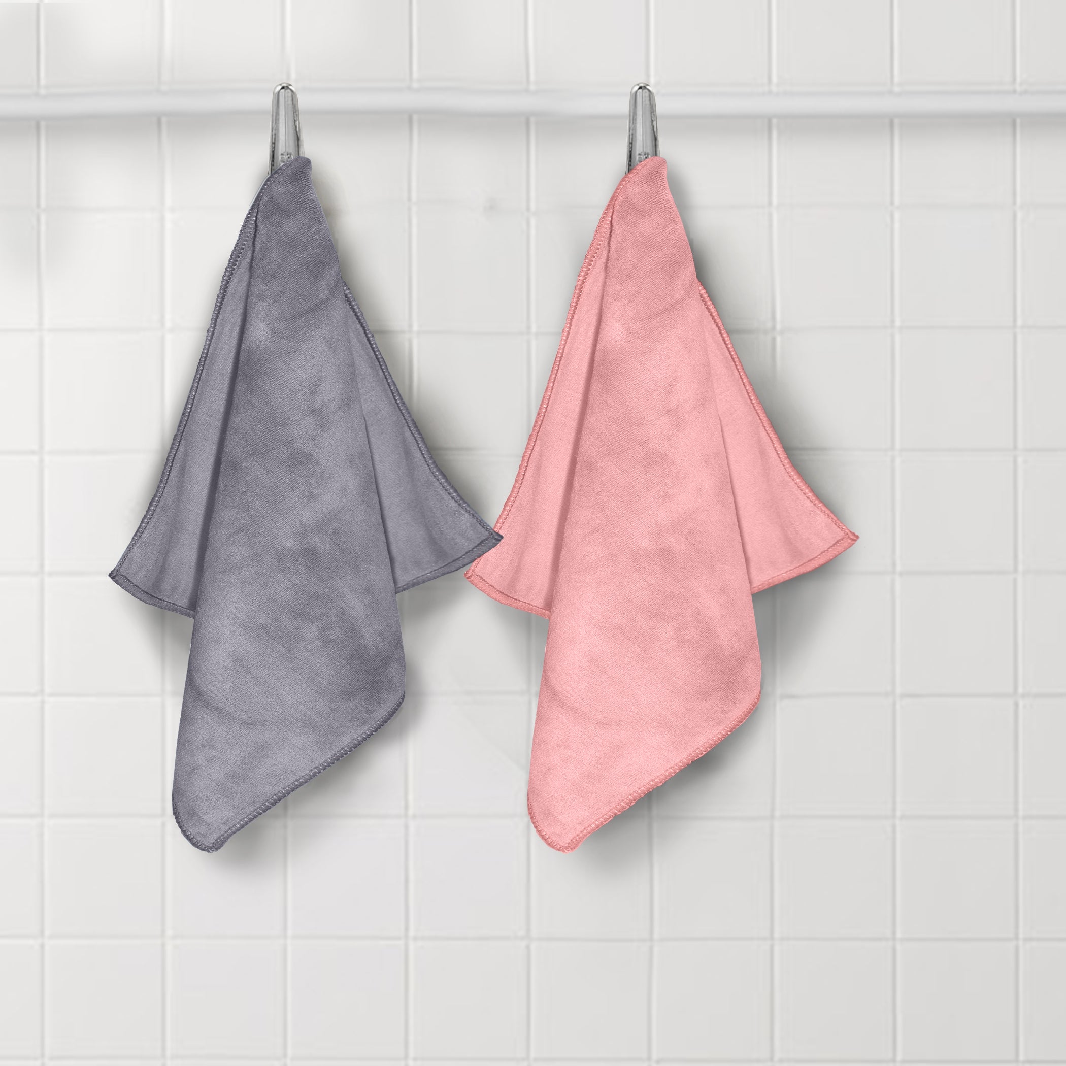 HOUSSE Microfiber Face Towel | Super Soft & Quick Absorbent |Multi Usage 30 x 30 cm, 450 GSM | for All Ages | (Set of 4,and 6)