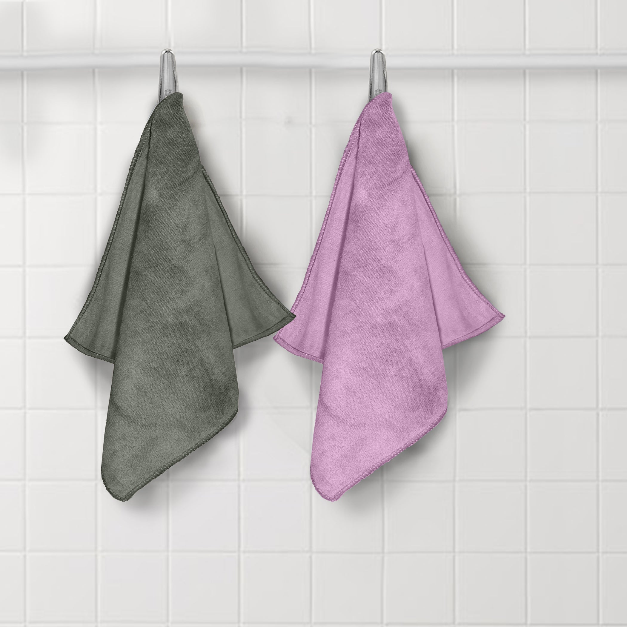 HOUSSE Microfiber Face Towel | Super Soft & Quick Absorbent |Multi Usage 30 x 30 cm, 450 GSM | for All Ages | (Set of 4,and 6)