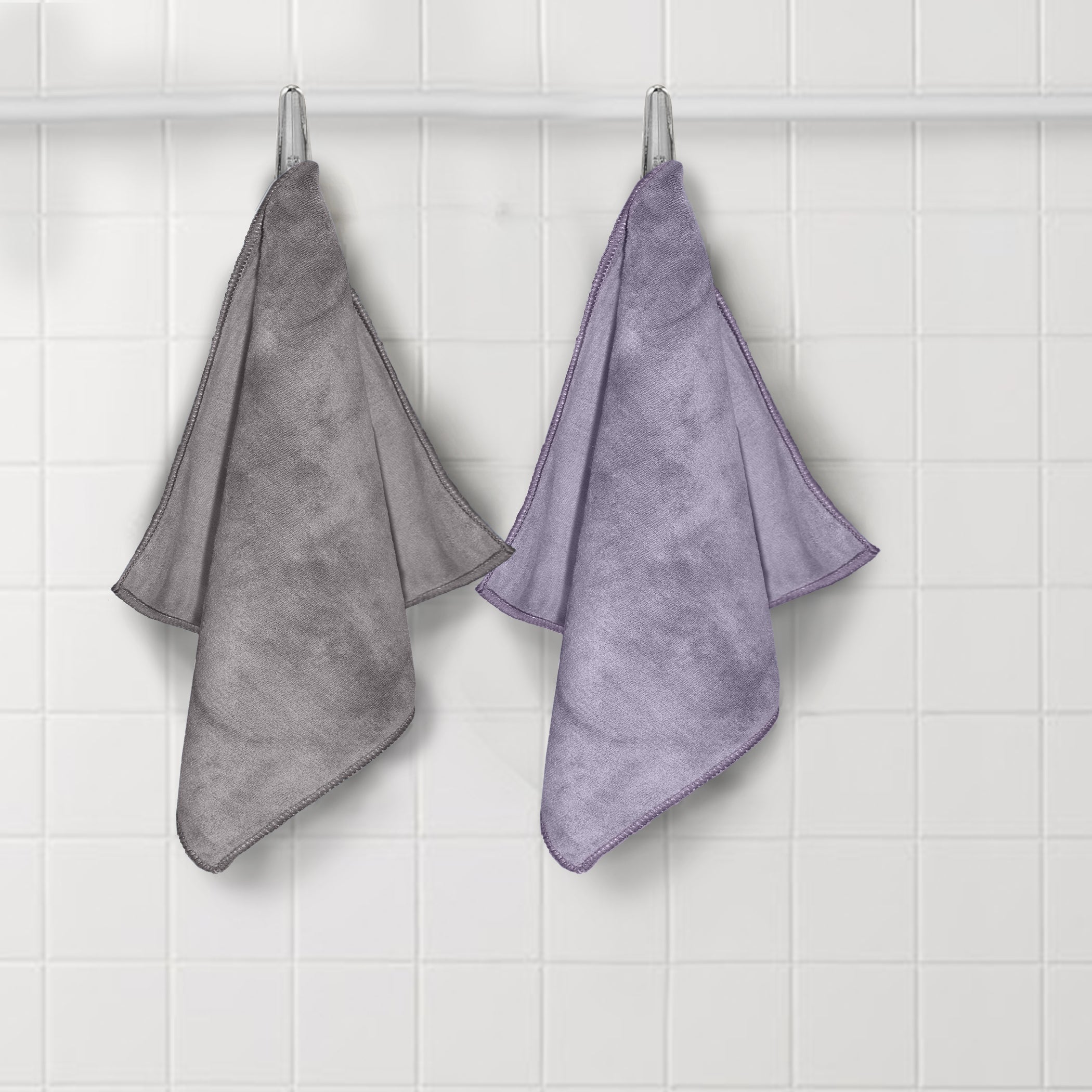 HOUSSE Microfiber Face Towel | Super Soft & Quick Absorbent |Multi Usage 30 x 30 cm, 450 GSM | for All Ages | (Set of 4,and 6)