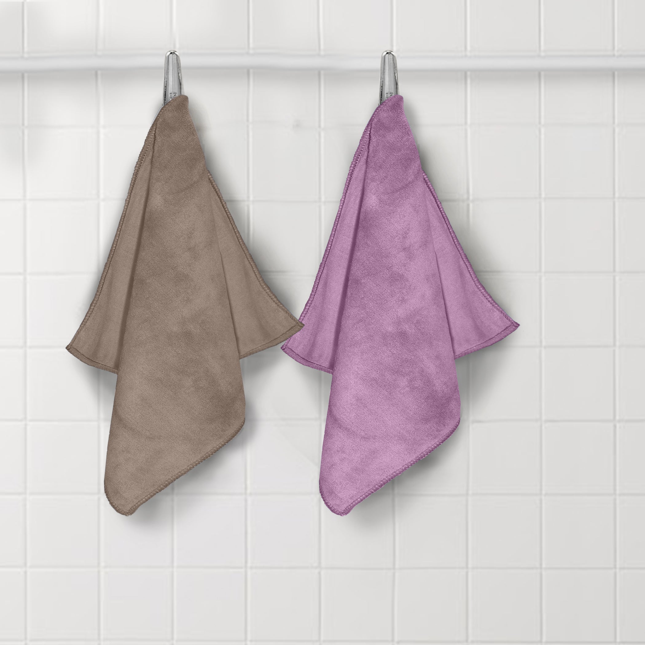 HOUSSE Microfiber Face Towel | Super Soft & Quick Absorbent |Multi Usage 30 x 30 cm, 450 GSM | for All Ages | (Set of 4,and 6)