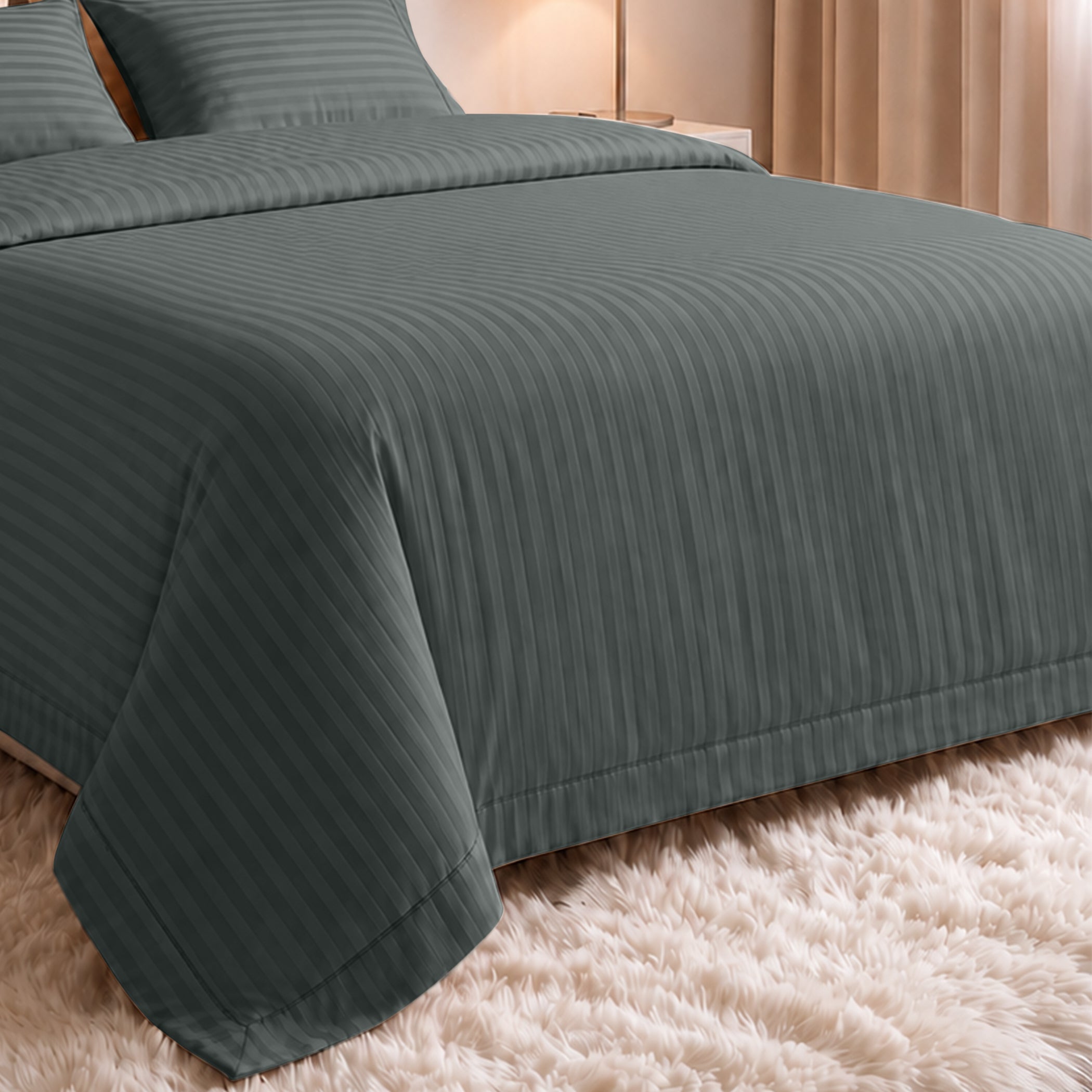 Stripe Glace 400 TC Cotton Bedsheet
