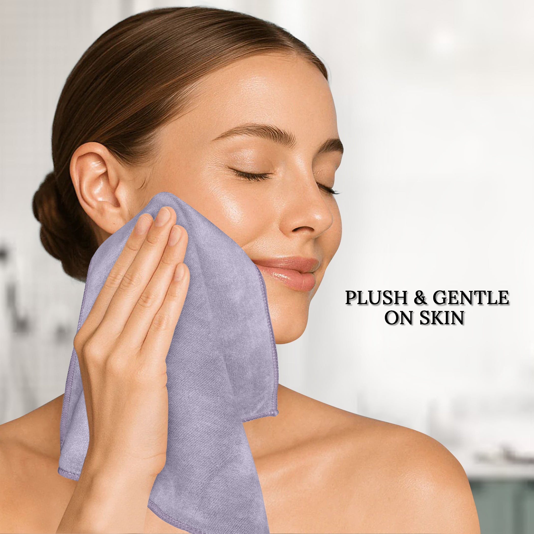 HOUSSE Microfiber Face Towel | Super Soft & Quick Absorbent |Multi Usage 30 x 30 cm, 450 GSM | for All Ages | (Set of 4,and 6)
