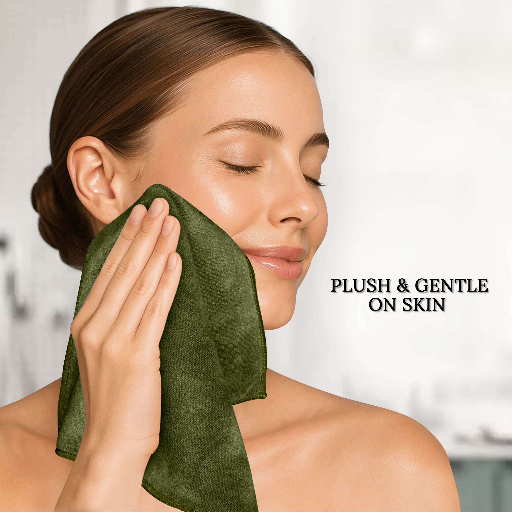 HOUSSE Microfiber Face Towel | Super Soft & Quick Absorbent |Multi Usage 30 x 30 cm, 450 GSM | for All Ages | (Set of 4,and 6)