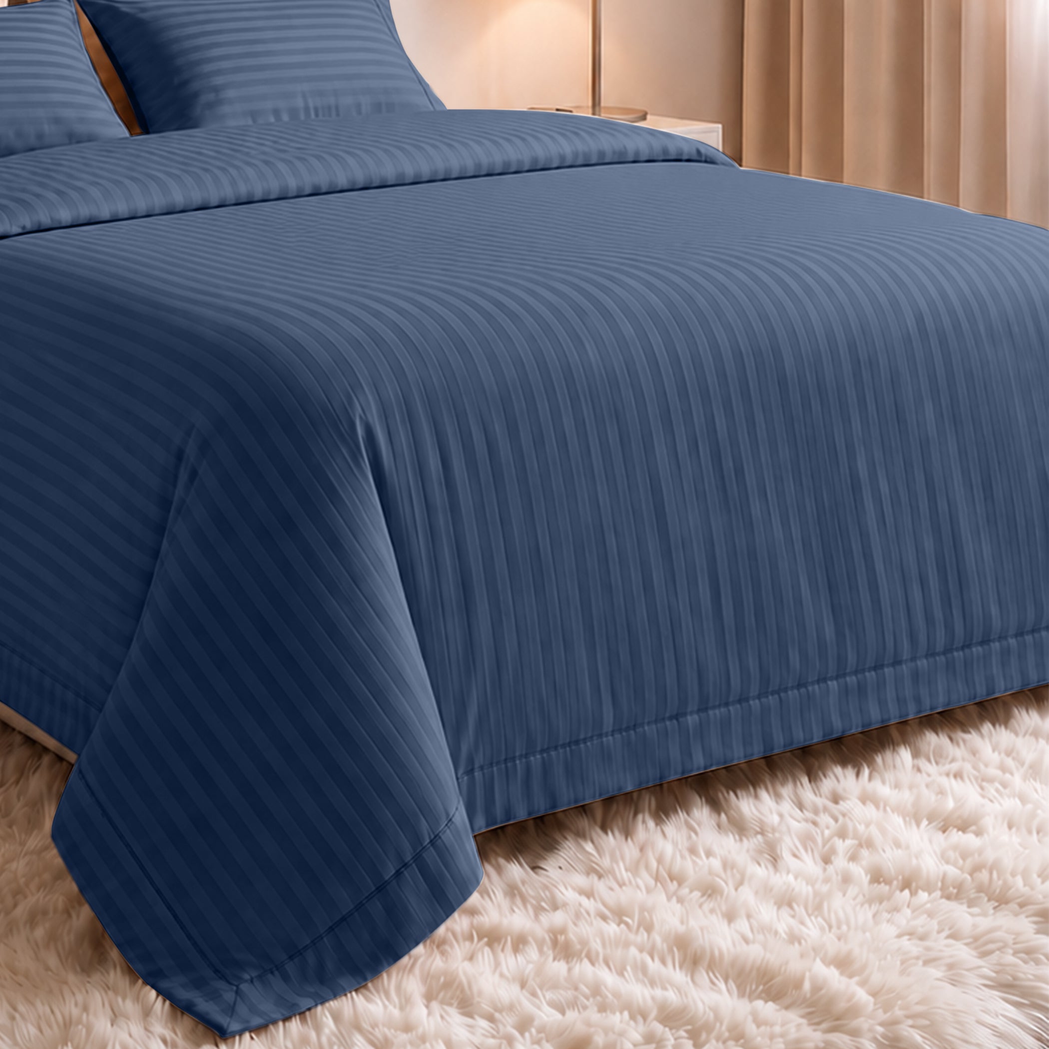 Stripe Glace 400 TC Cotton Bedsheet