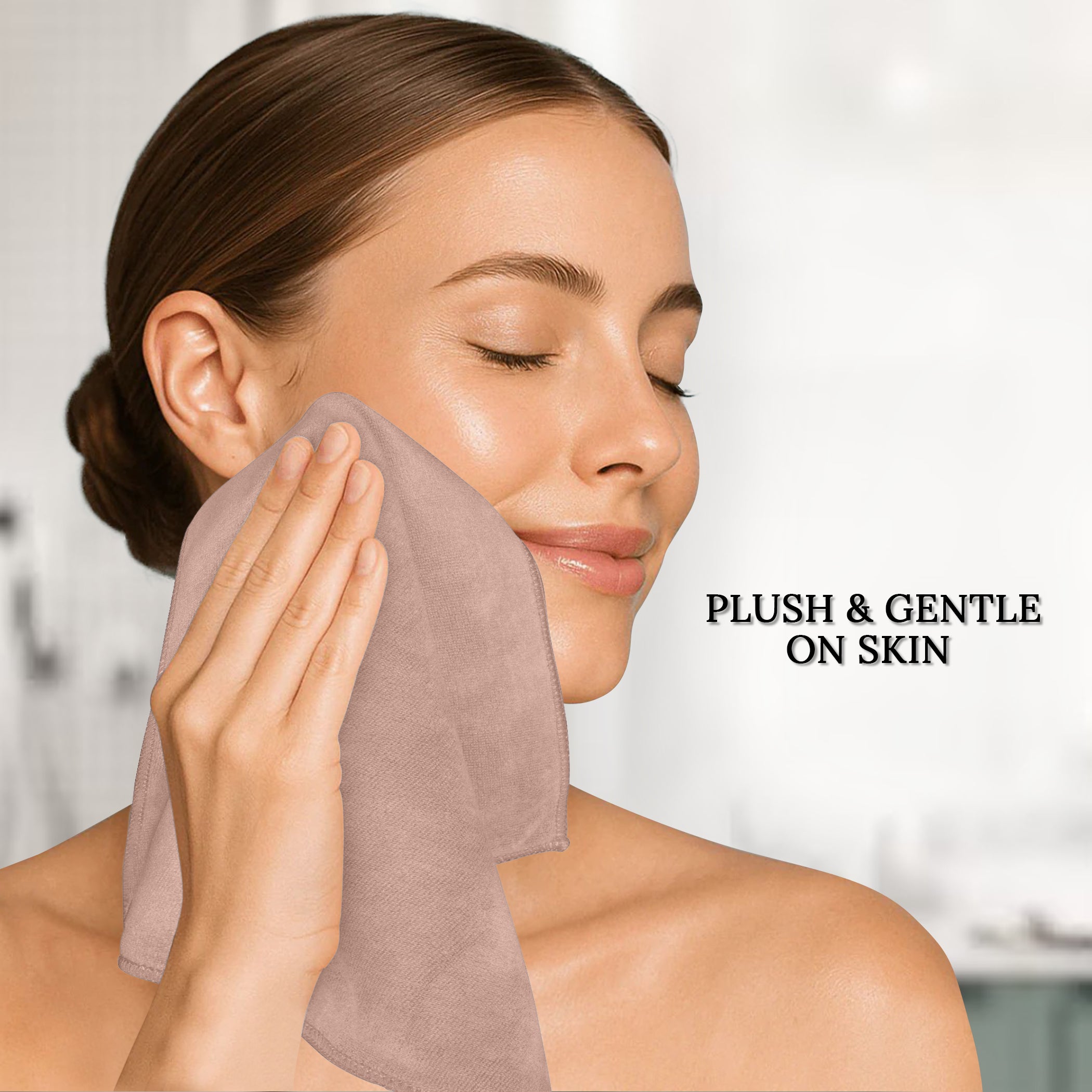 HOUSSE Microfiber Face Towel | Super Soft & Quick Absorbent |Multi Usage 30 x 30 cm, 450 GSM | for All Ages | (Set of 4,and 6)