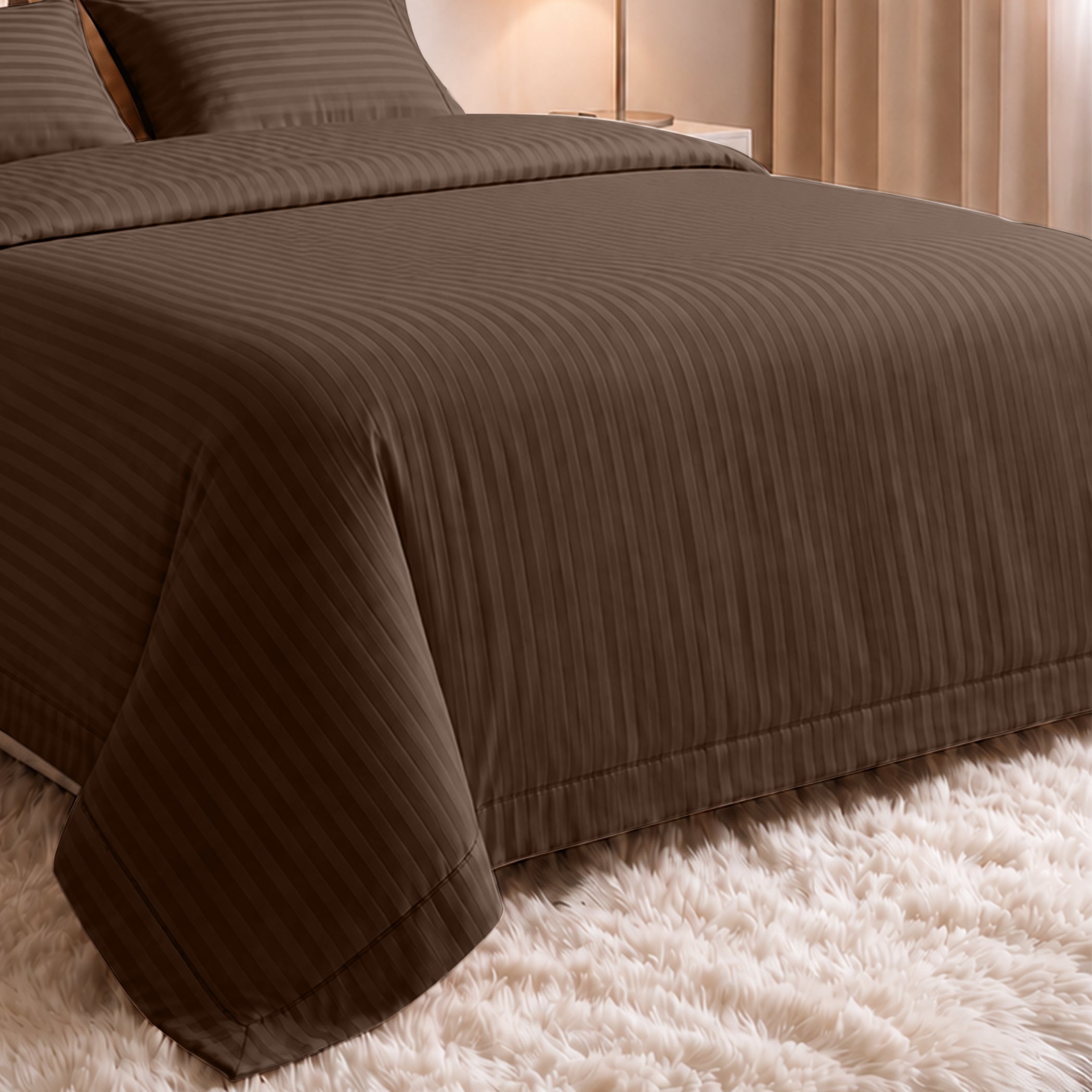 Stripe Glace 400 TC Cotton Bedsheet