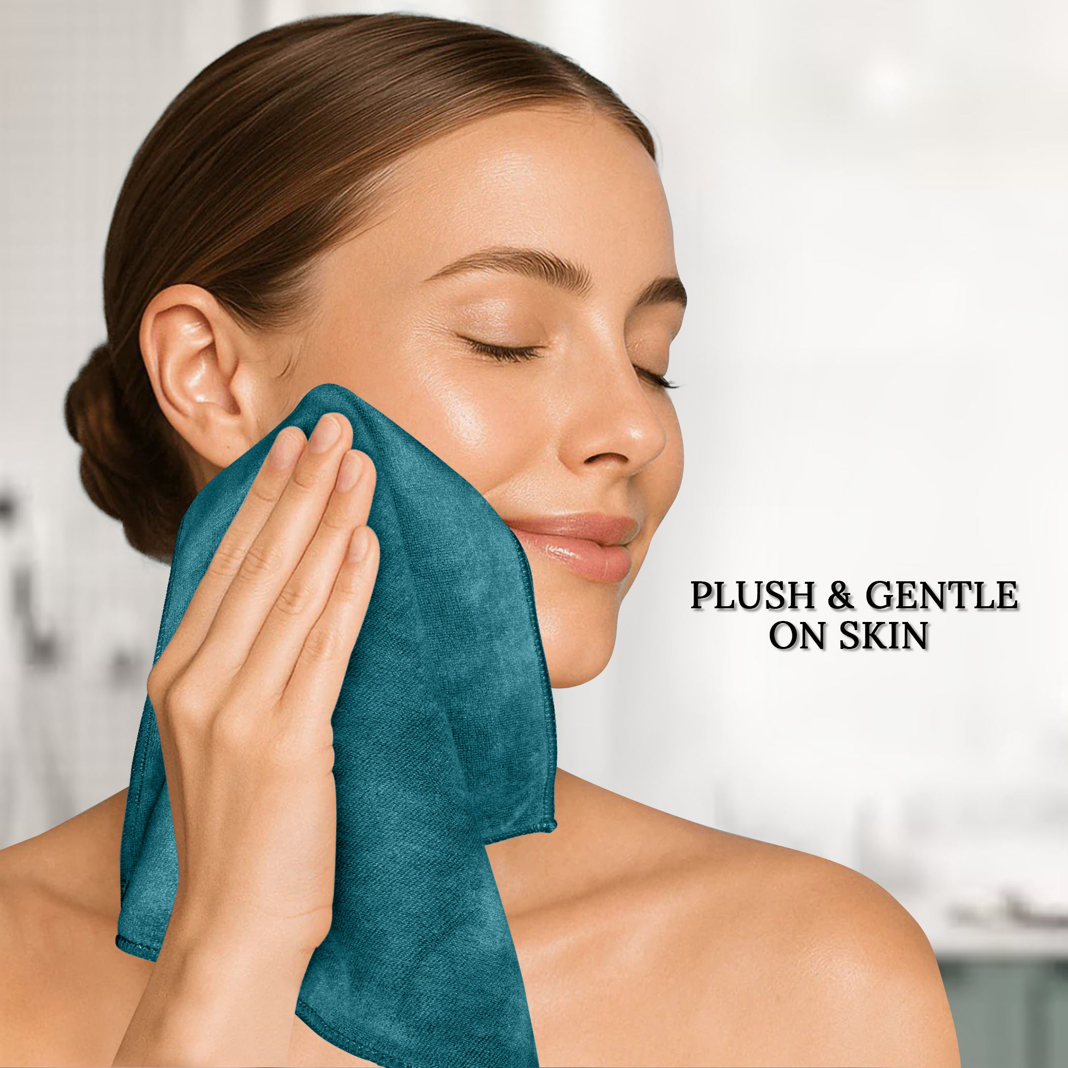 HOUSSE Microfiber Face Towel | Super Soft & Quick Absorbent |Multi Usage 30 x 30 cm, 450 GSM | for All Ages | (Set of 4,and 6)