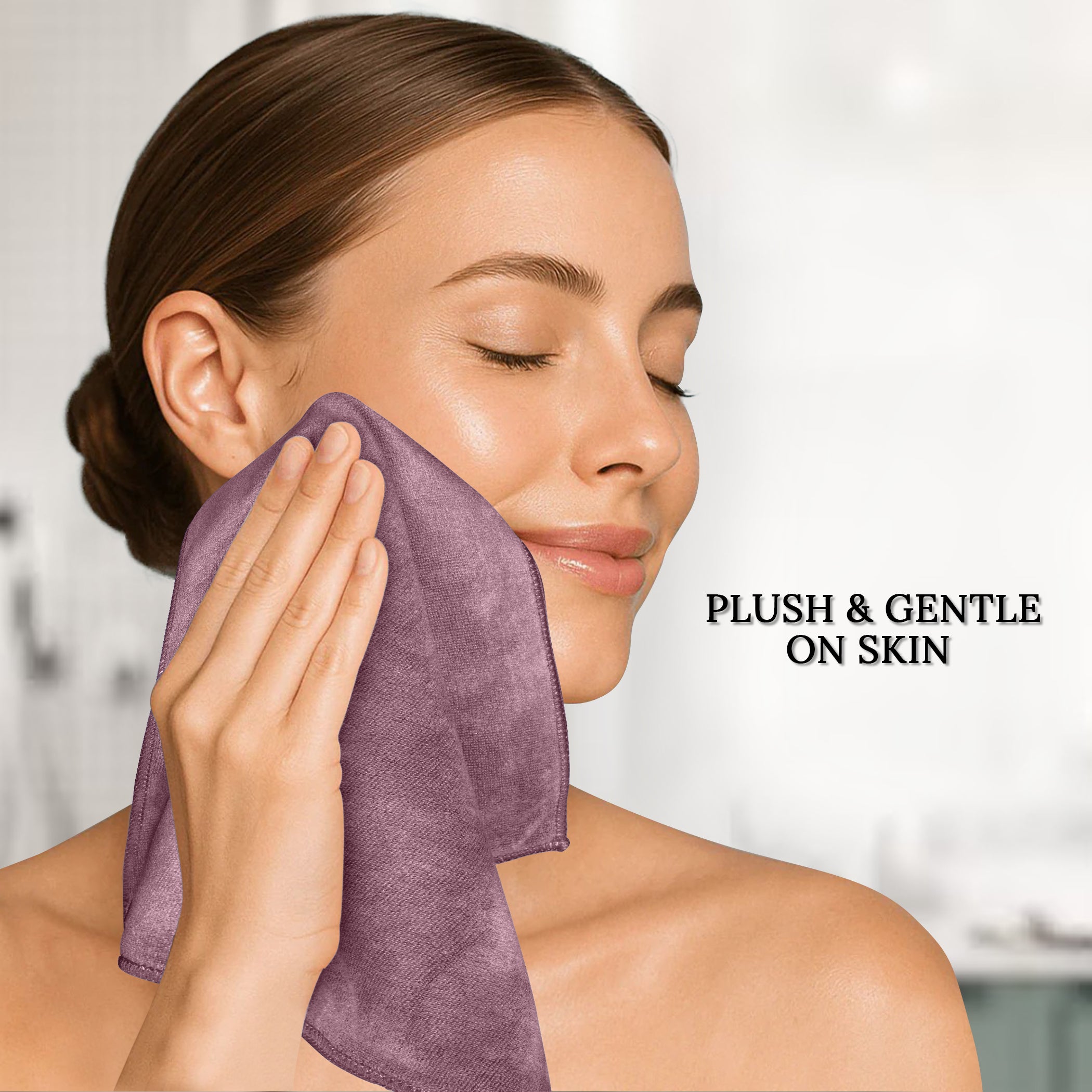 HOUSSE Microfiber Face Towel | Super Soft & Quick Absorbent |Multi Usage 30 x 30 cm, 450 GSM | for All Ages | (Set of 4,and 6)