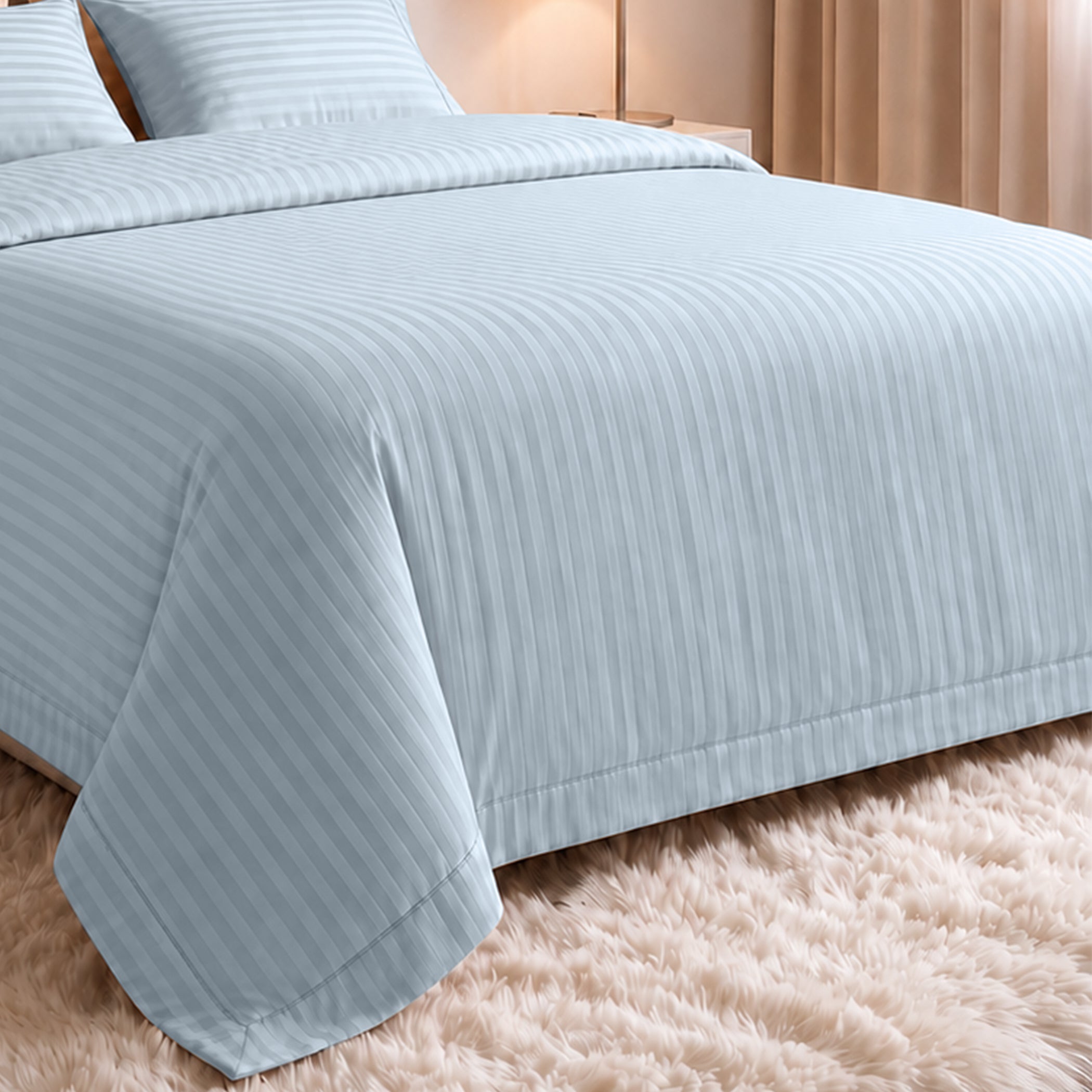 Stripe Glace 400 TC Cotton Bedsheet