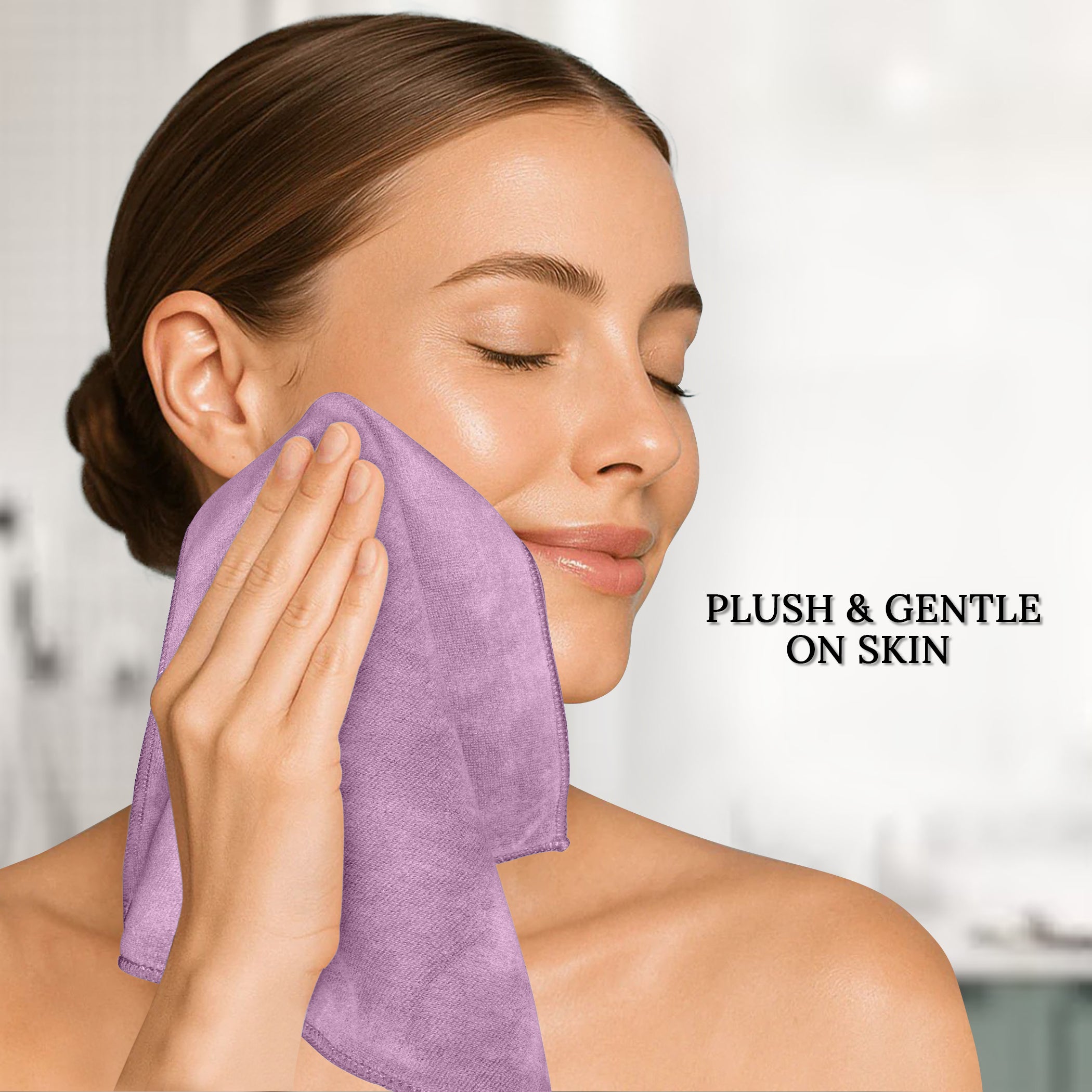 HOUSSE Microfiber Face Towel | Super Soft & Quick Absorbent |Multi Usage 30 x 30 cm, 450 GSM | for All Ages | (Set of 4,and 6)