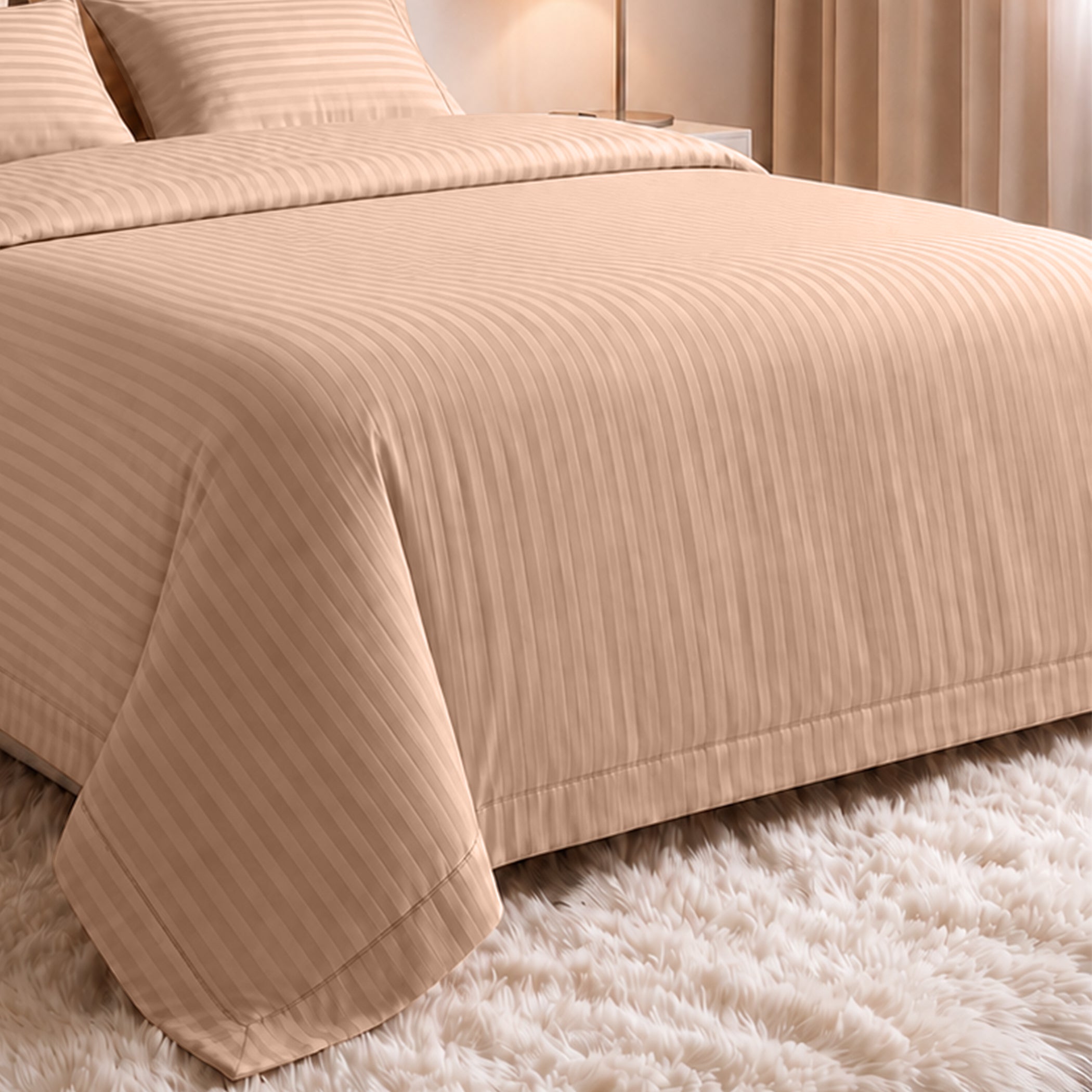 Stripe Glace 400 TC Cotton Bedsheet