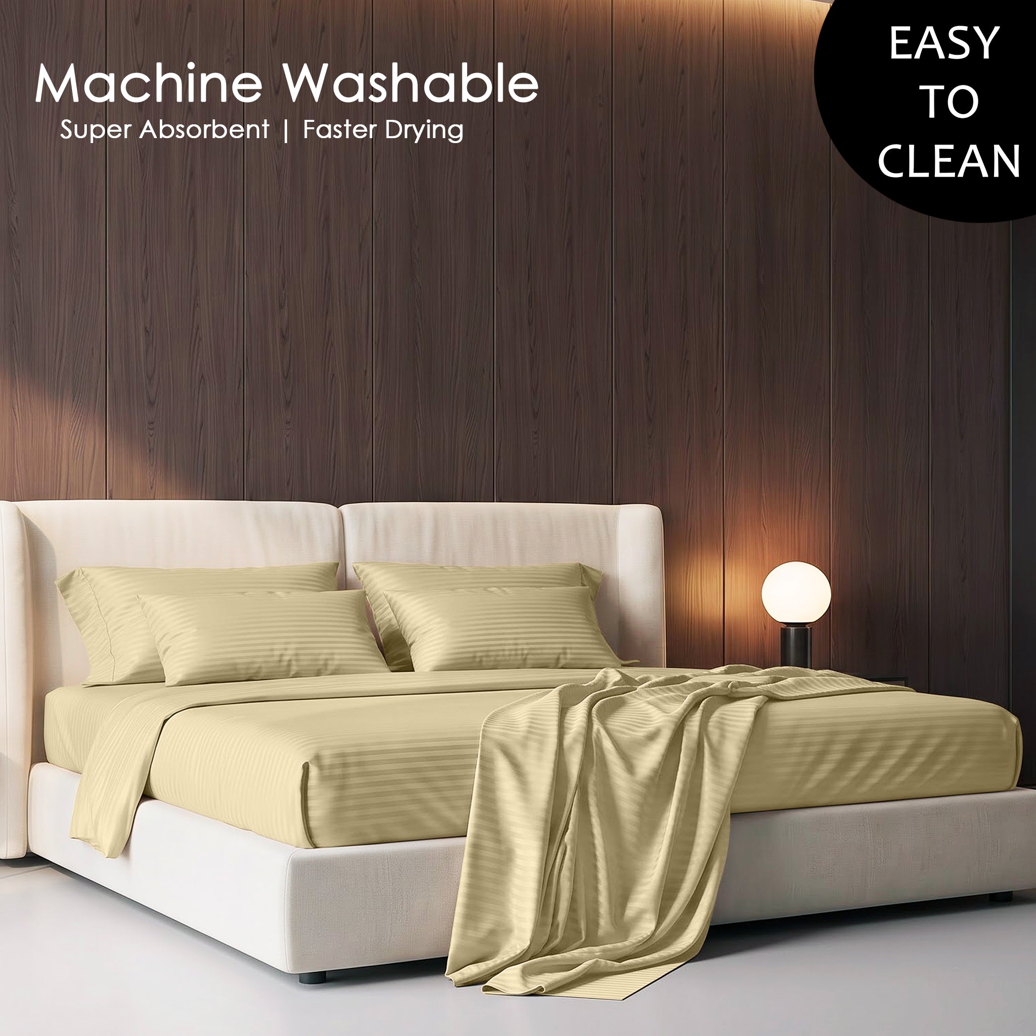 Stripe Glace 400 TC Cotton Bedsheet