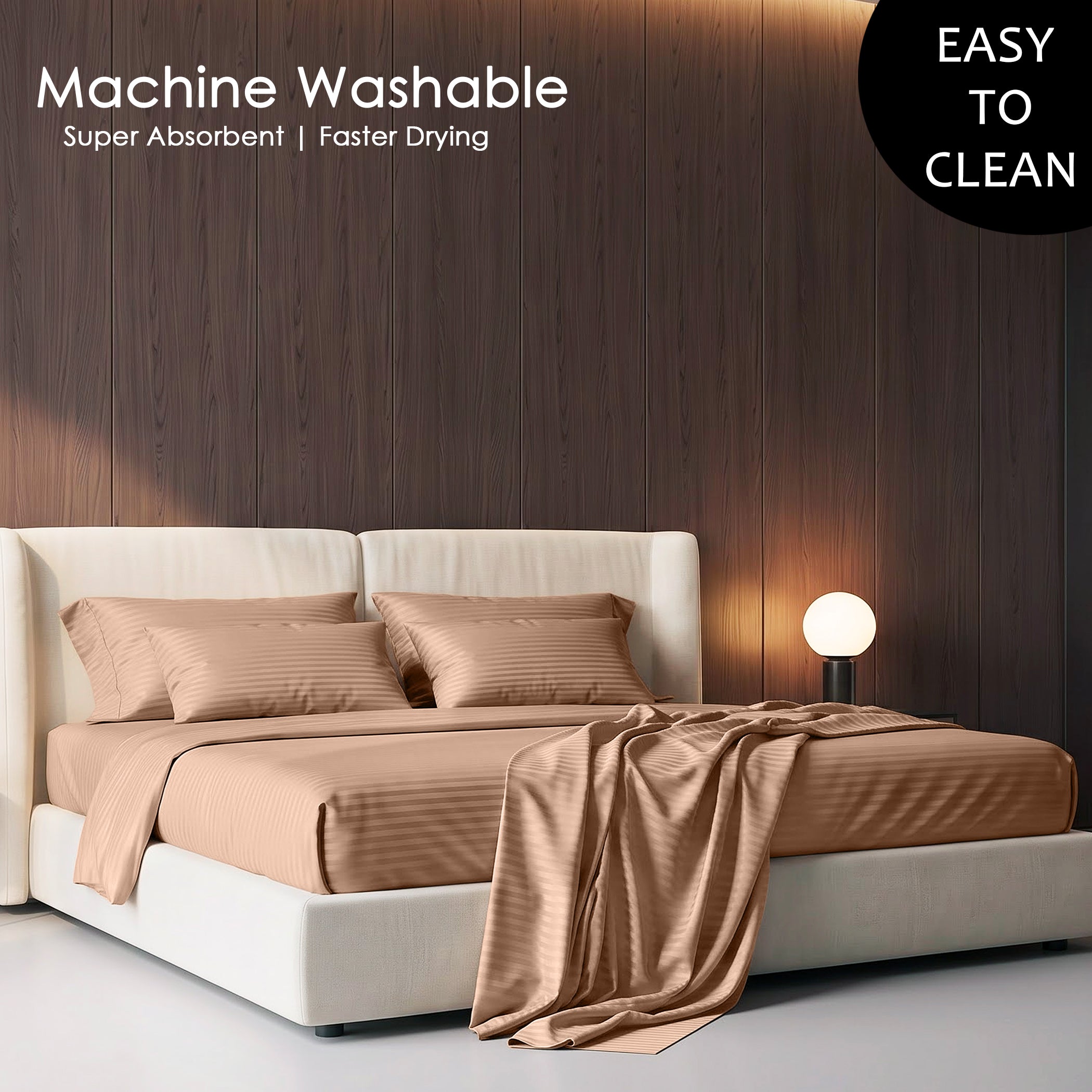 Stripe Glace 400 TC Cotton Bedsheet