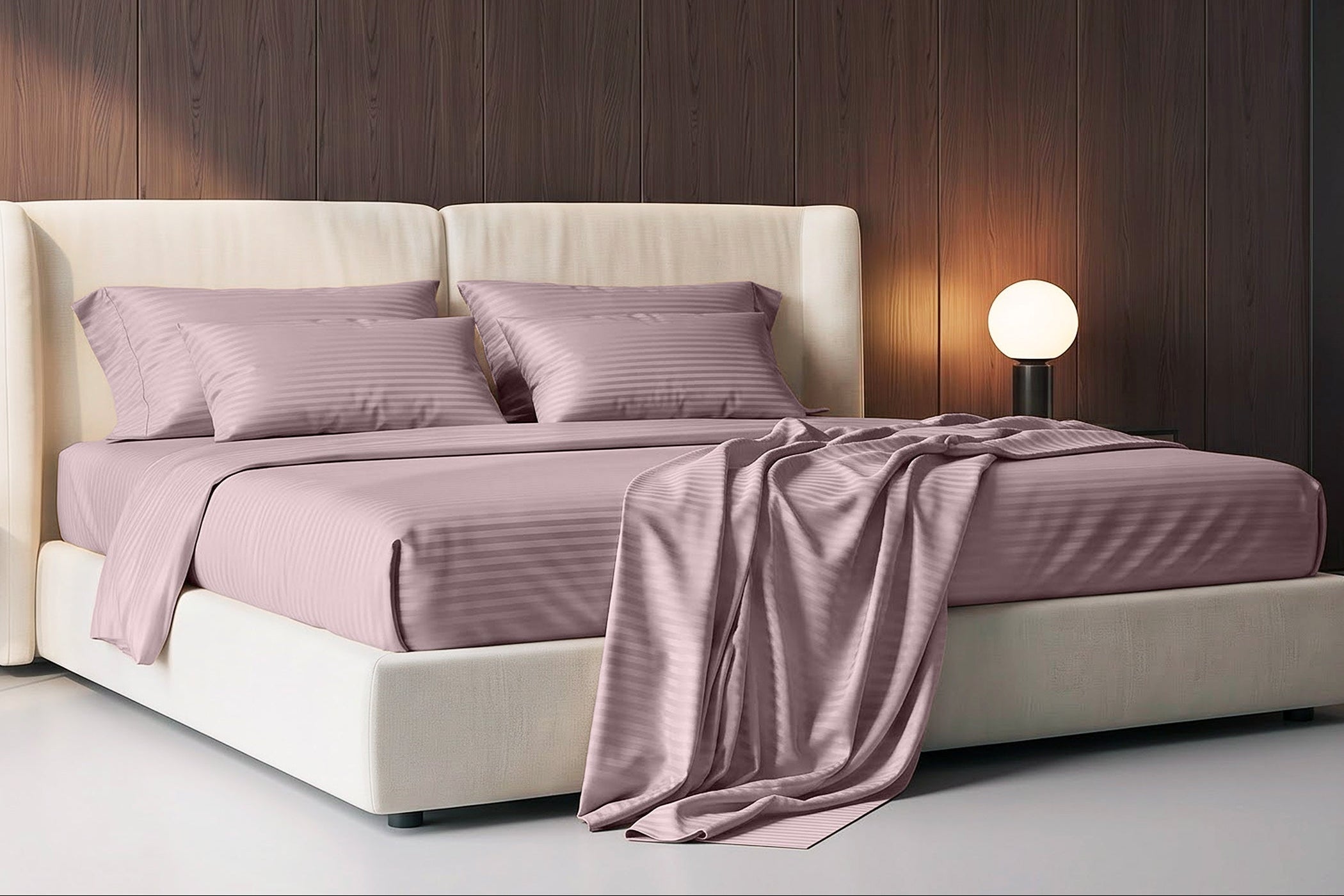 Stripe Glace 400 TC Cotton Bedsheet
