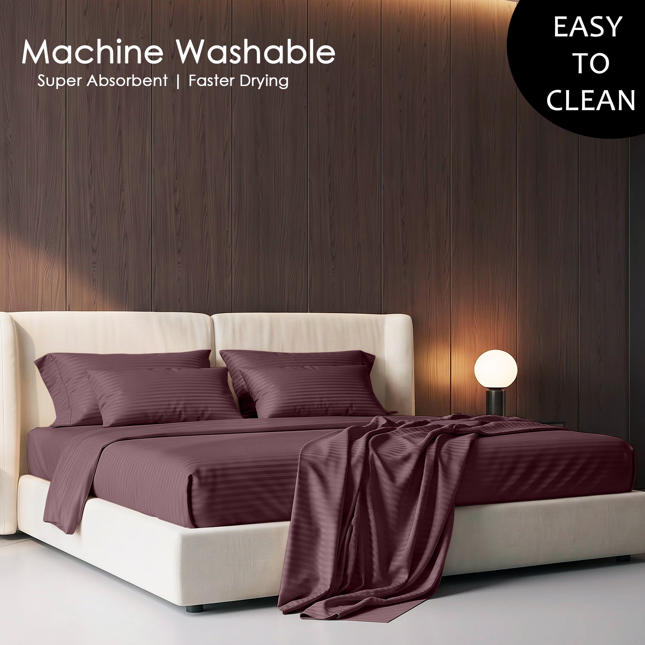 Stripe Glace 400 TC Cotton Bedsheet