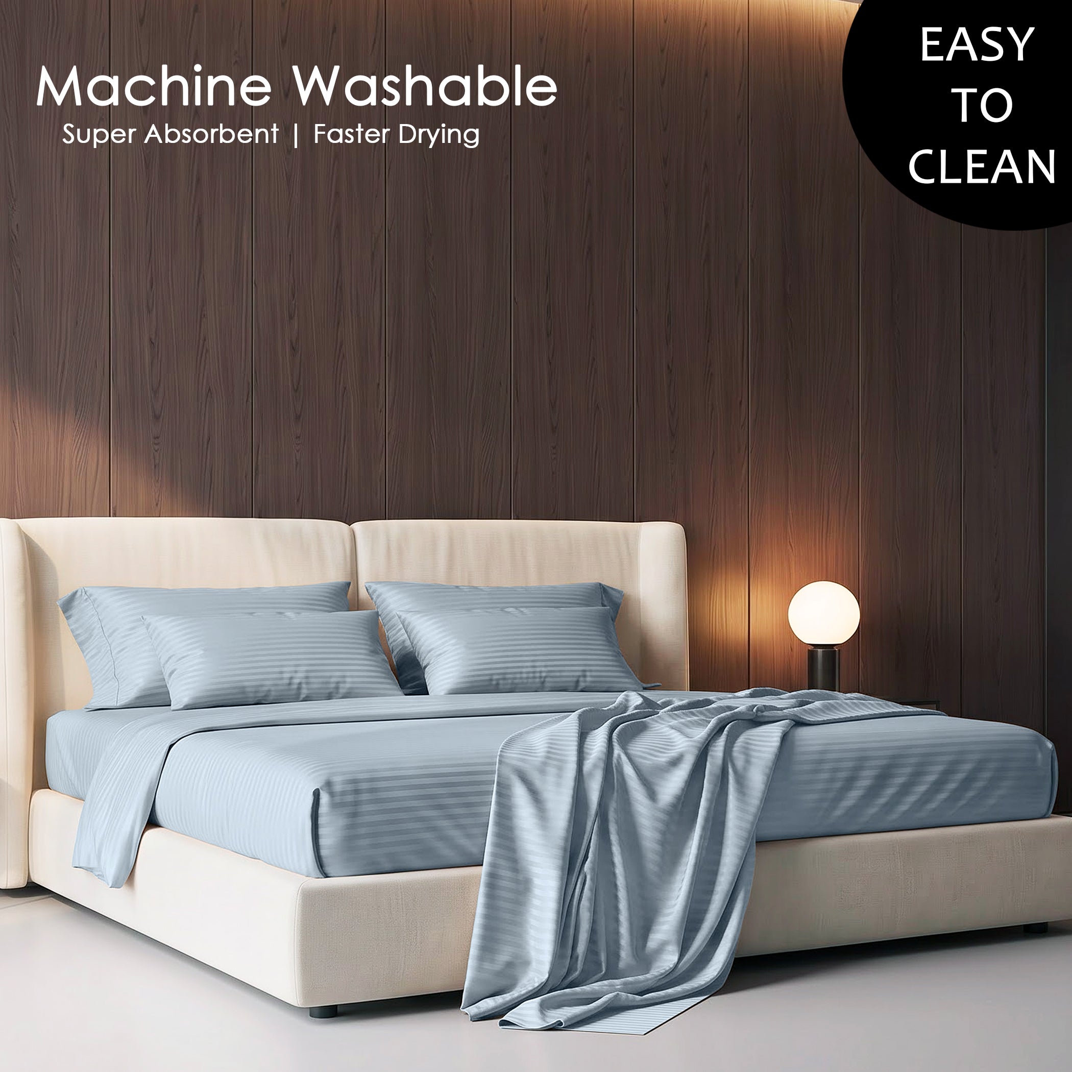 Stripe Glace 400 TC Cotton Bedsheet