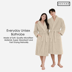 HOUSSE Microfiber Bathrobe 500 GSM | Solid Bathrobes, Highly Absorbent, Quick-Dry And Soft Bathrobe
