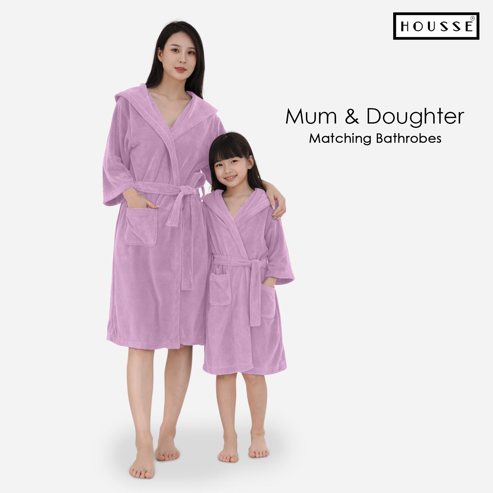 HOUSSE Bathrobe | 450 GSM Microfiber Solid Bathrobes for Kids | Solid Bathrobes, Highly Absorbent, Super Soft Bathrobe With Hoodie And Belt | Lightweight & Warm | 102 cm Long | Size-L | Pack of 1